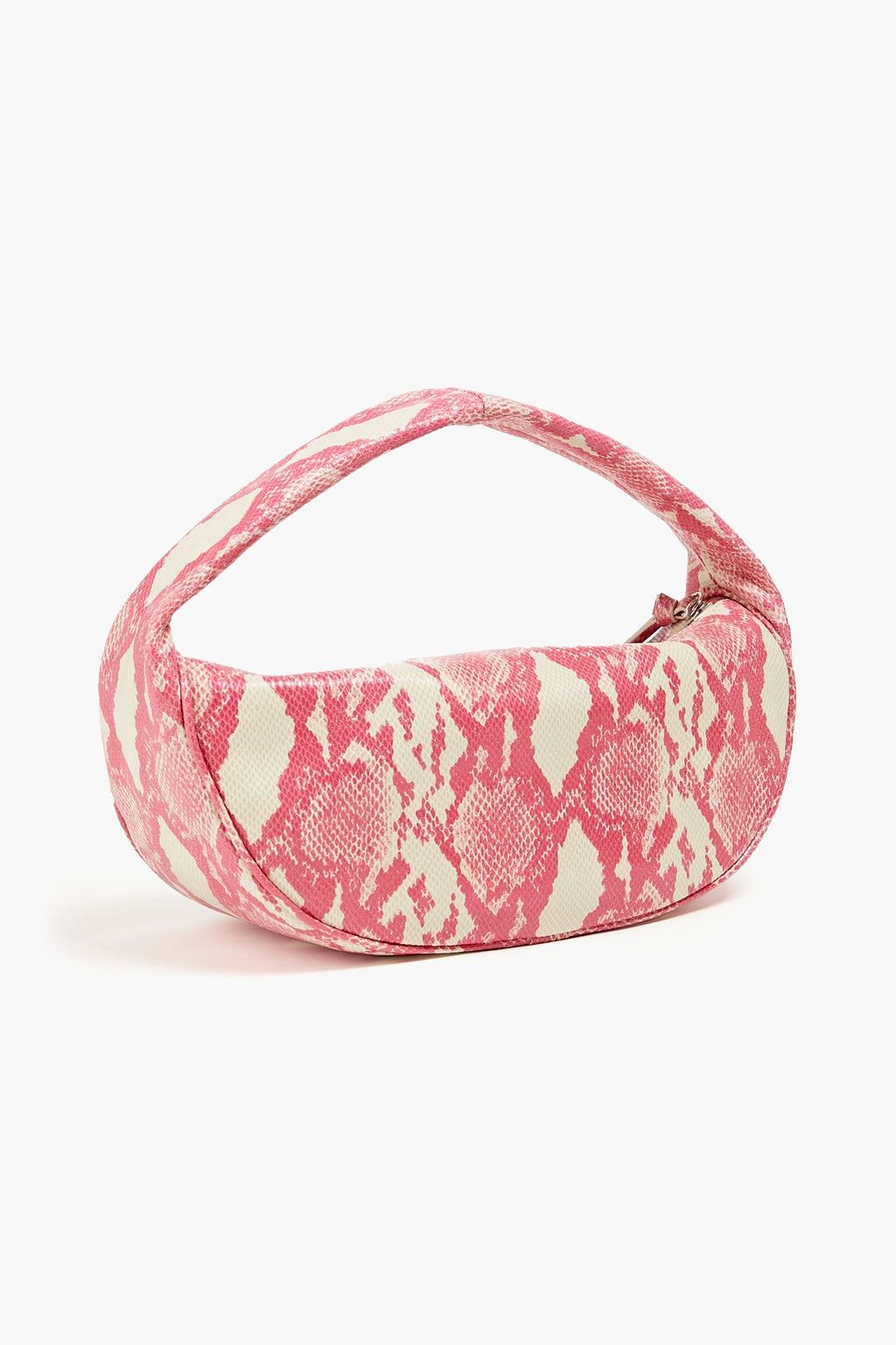 BY FAR Cush snake-effect leather shoulder bag
