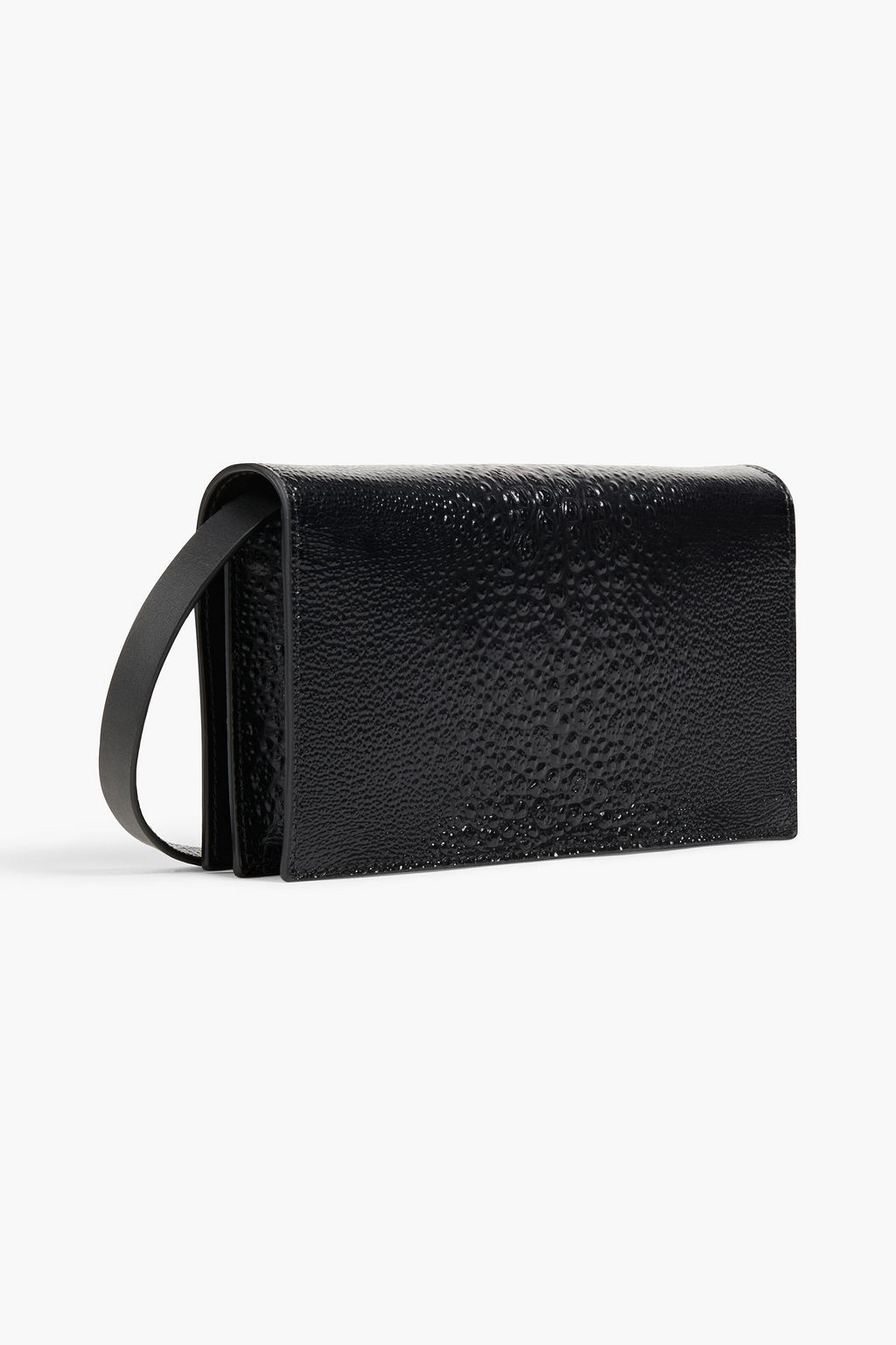 1017 ALYX 9SM Giulia Schultertasche aus Leder mit Stahlrocheneffekt