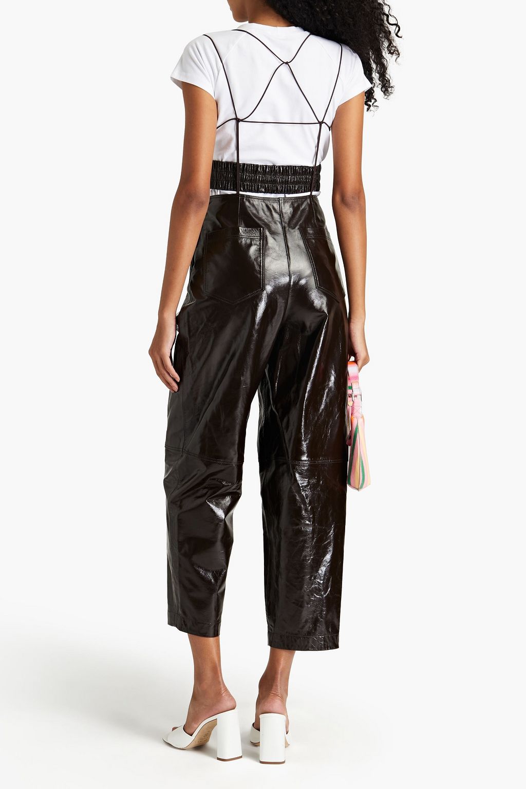 REMAIN BIRGER CHRISTENSEN クロップド レザー オーバーオール