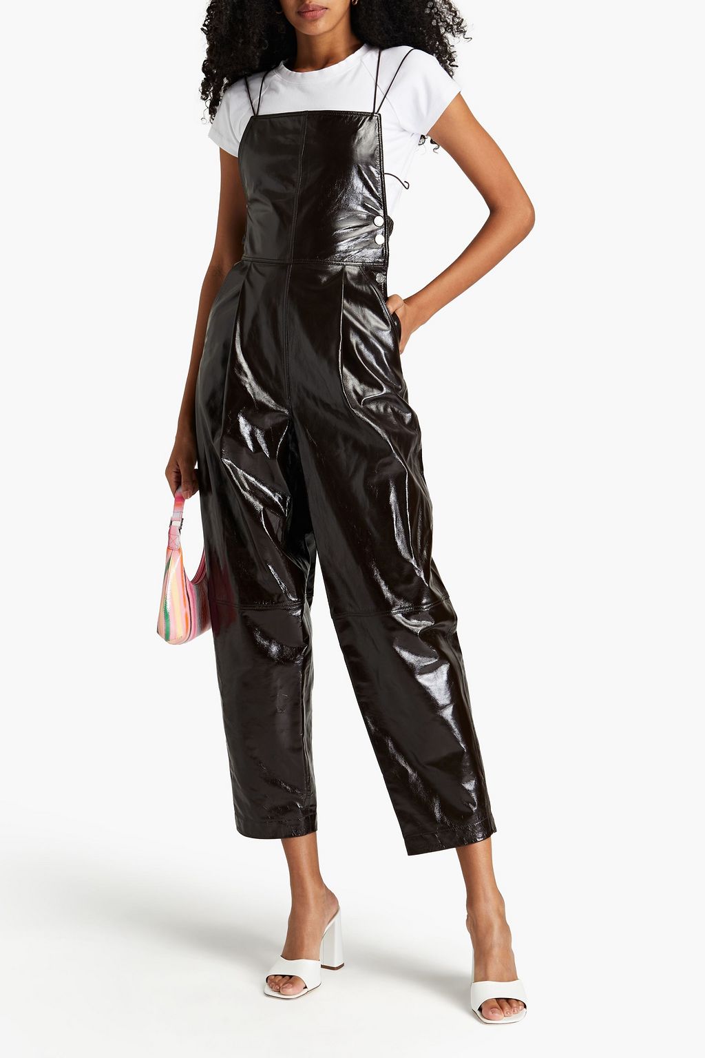 REMAIN BIRGER CHRISTENSEN クロップド レザー オーバーオール