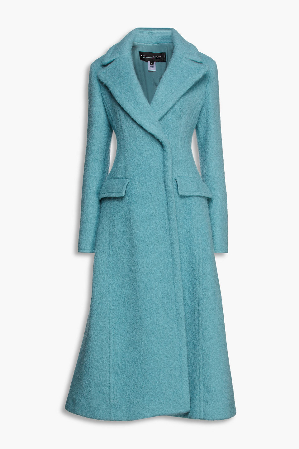 Oscar De La Renta Brushed-felt Coat In Blue