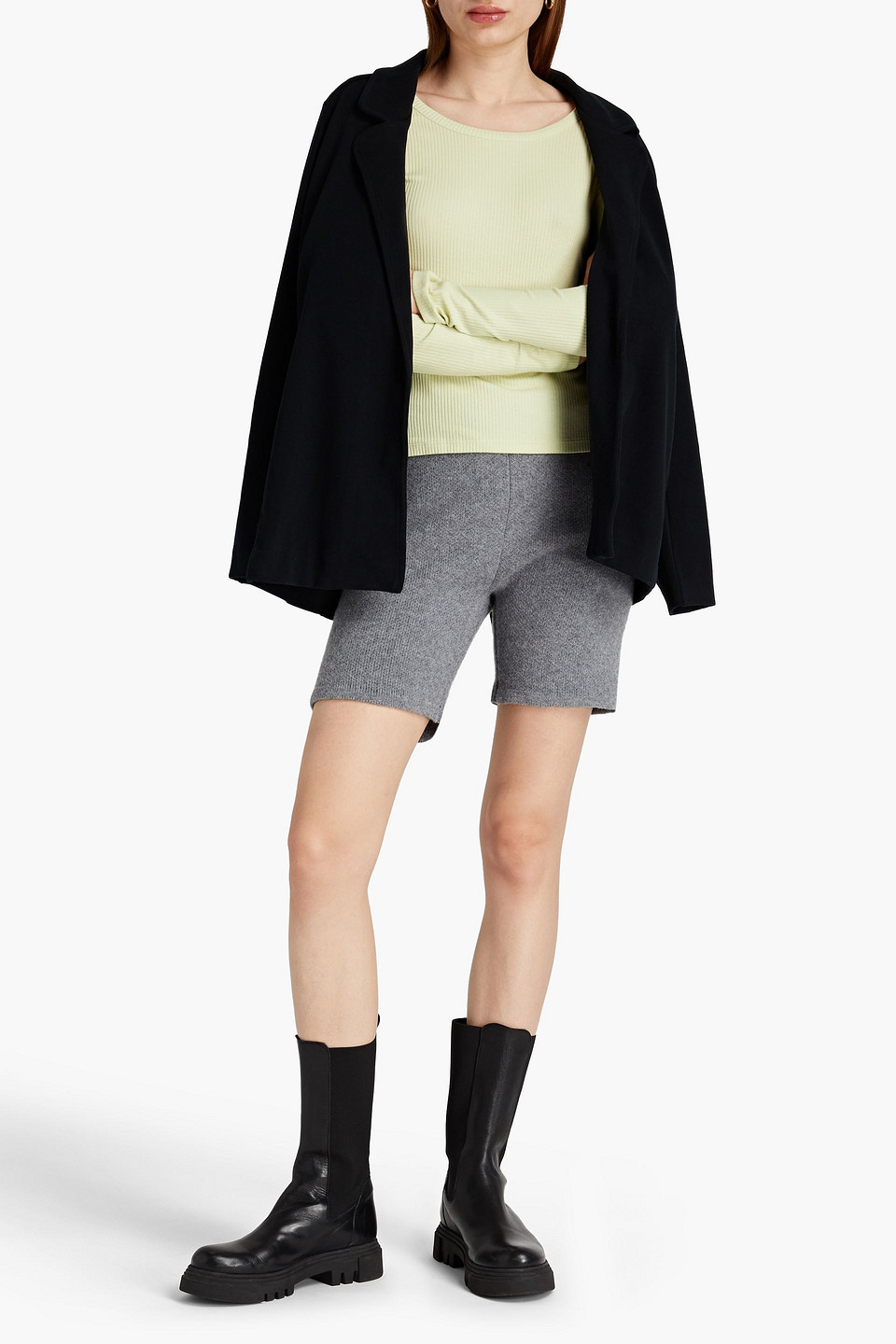 Ninety Percent Ribbed Organic Cotton-blend Jersey Top In Black