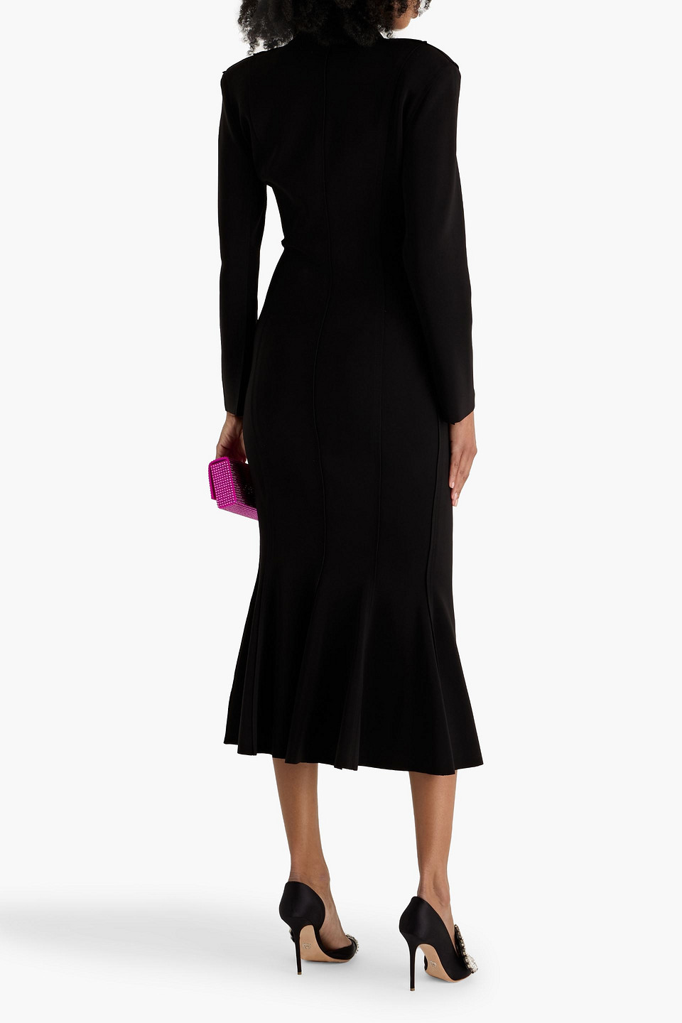 Norma Kamali Stretch-jersey Midi Dress In Black