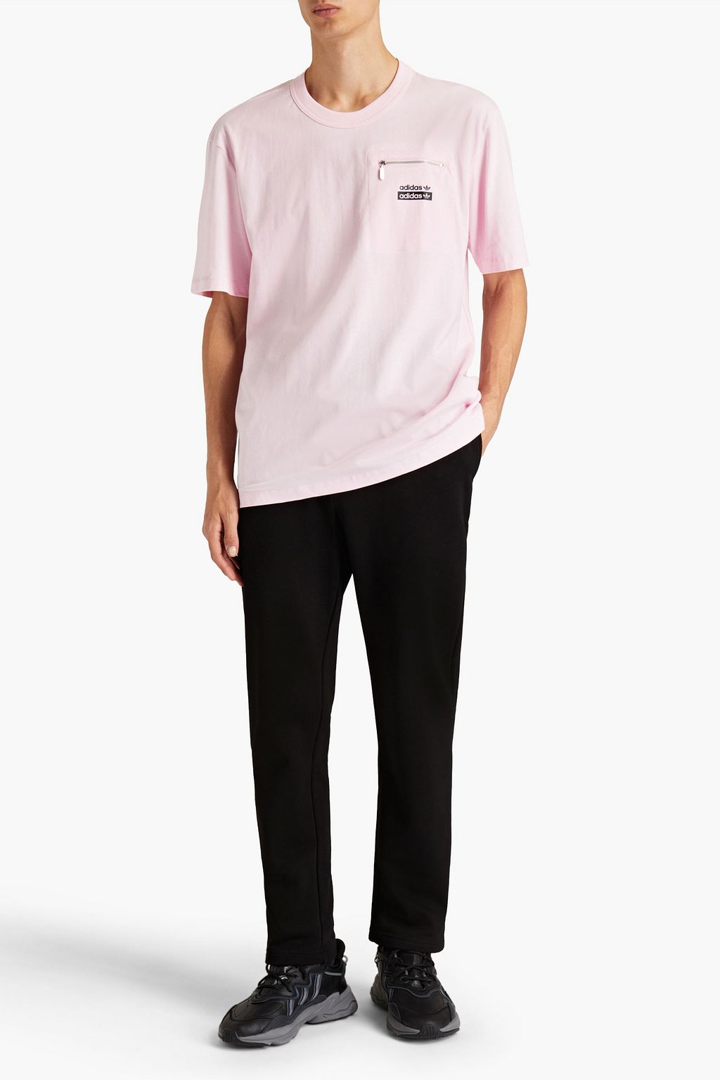 ADIDAS ORIGINALS T-Shirt aus Baumwoll-Jersey mit Stickereien und Print