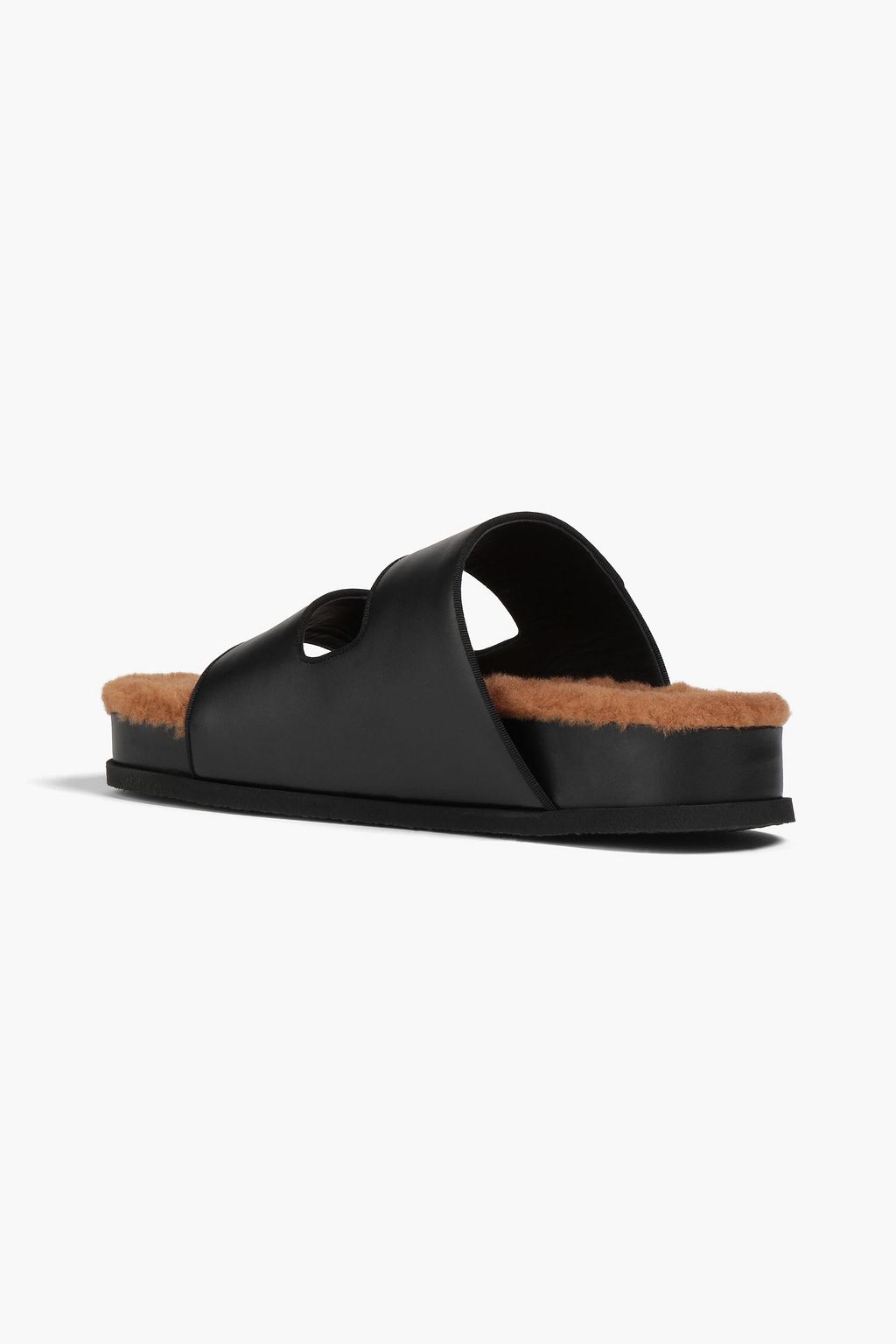 neous dombai shearling lined leather slides
