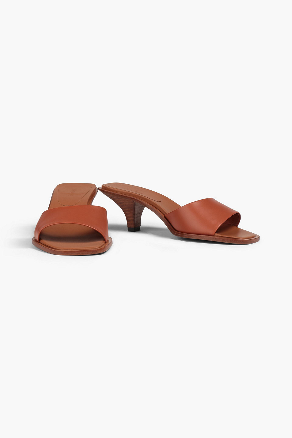 Neous Cygnus Leather Mules In Tan