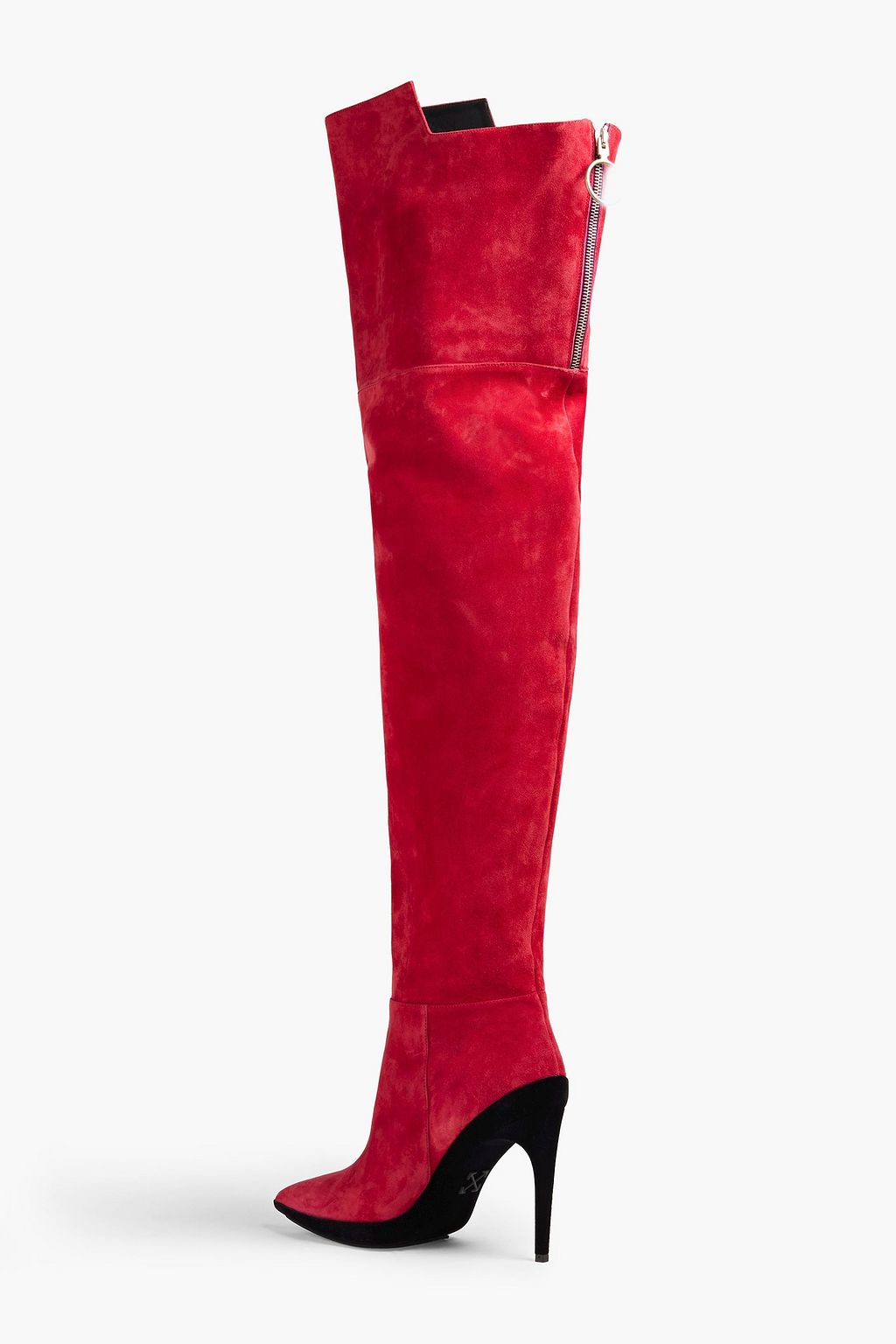 OFF-WHITE™ Printed suede thigh boots
