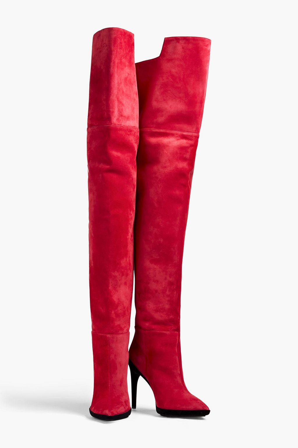 OFF-WHITE™ Printed suede thigh boots