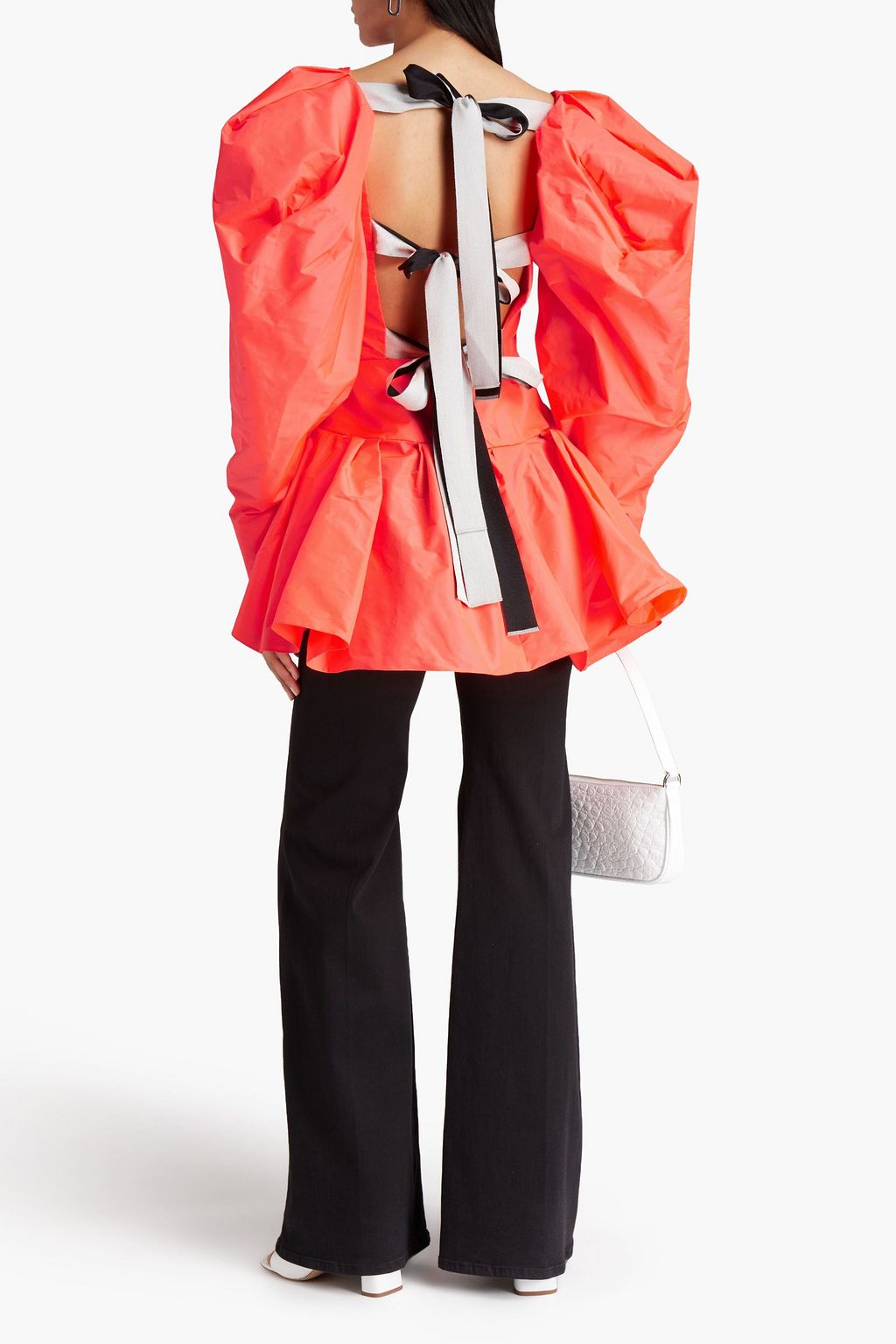 ROKSANDA Jaipur tie-back taffeta peplum blouse