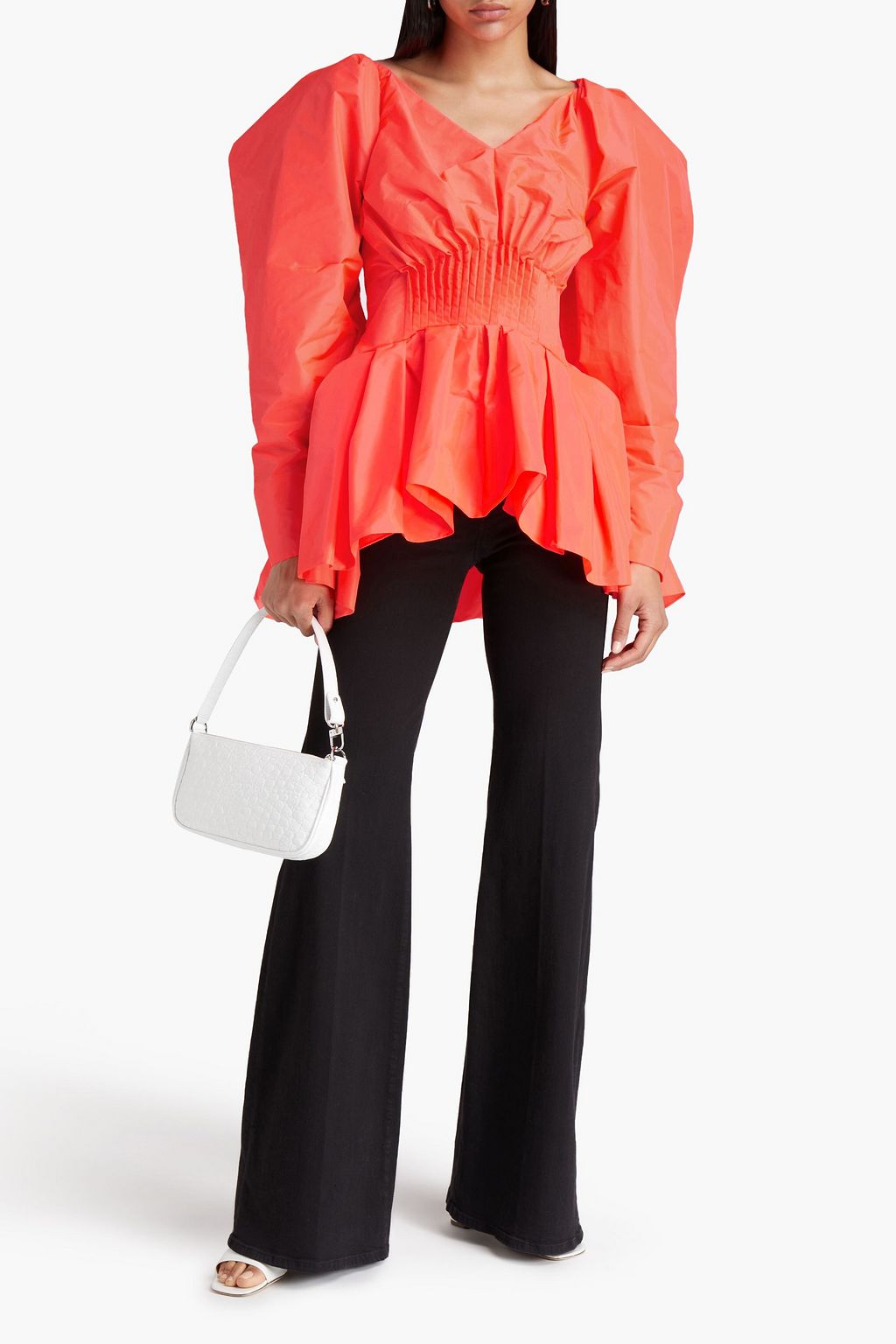 ROKSANDA Jaipur tie-back taffeta peplum blouse