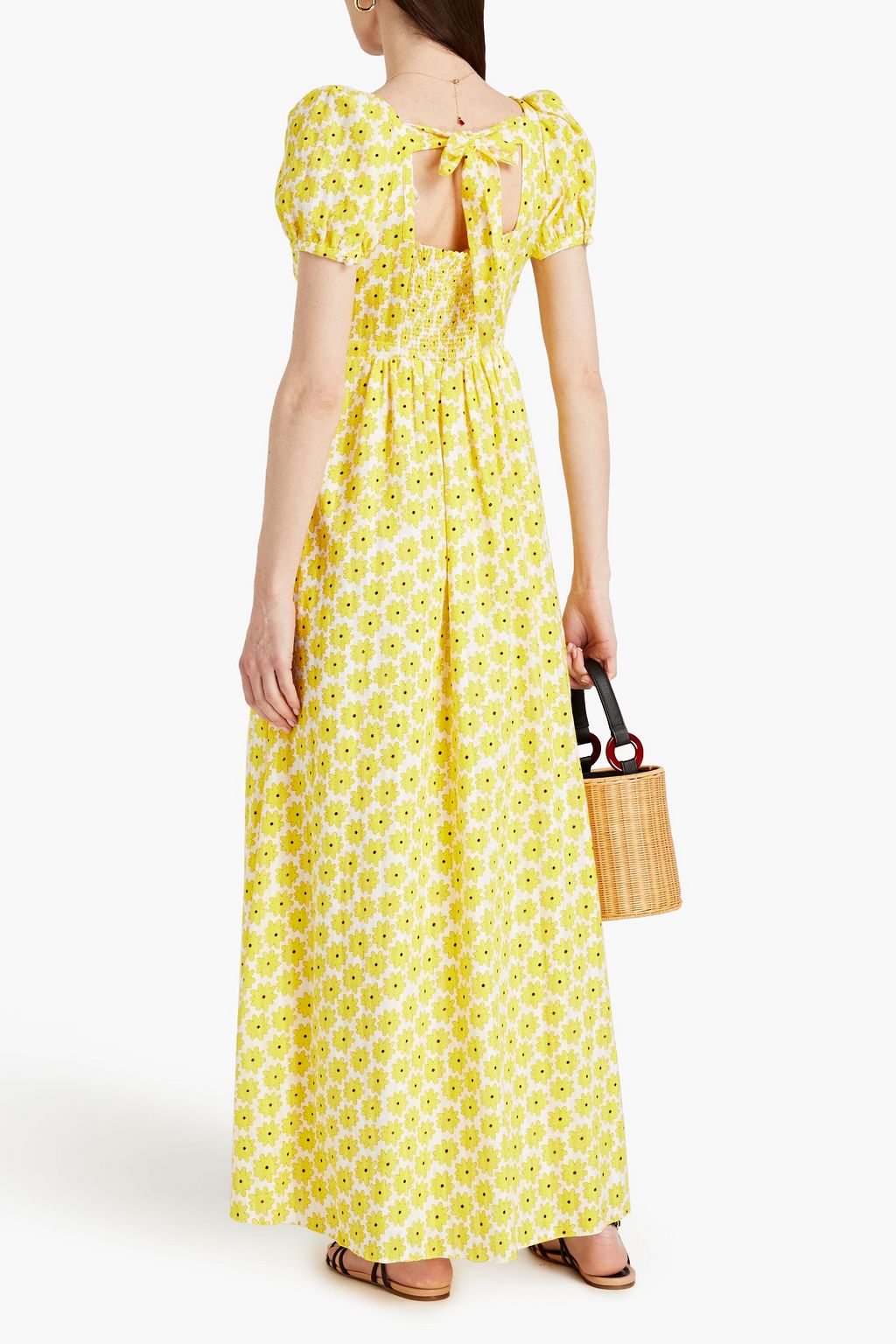 DIANE VON FURSTENBERG Poppy pleated floral-print cotton-gauze maxi ...