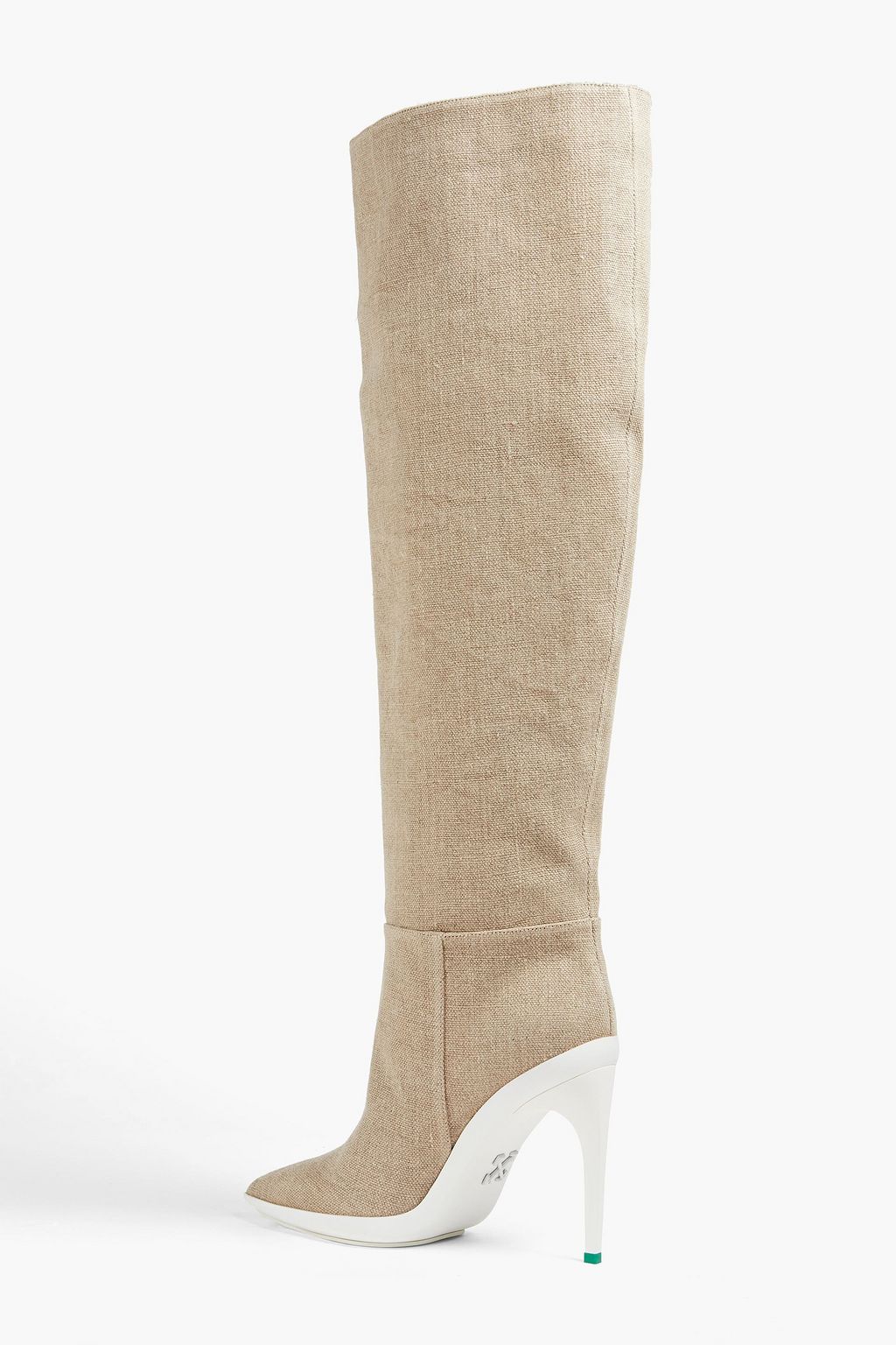 OFF-WHITE™ Printed jute over-the-knee boots
