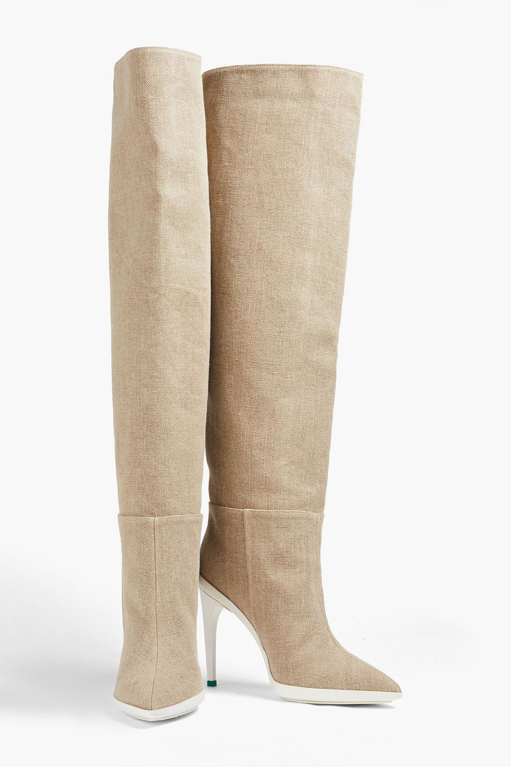 OFF-WHITE™ Printed jute over-the-knee boots