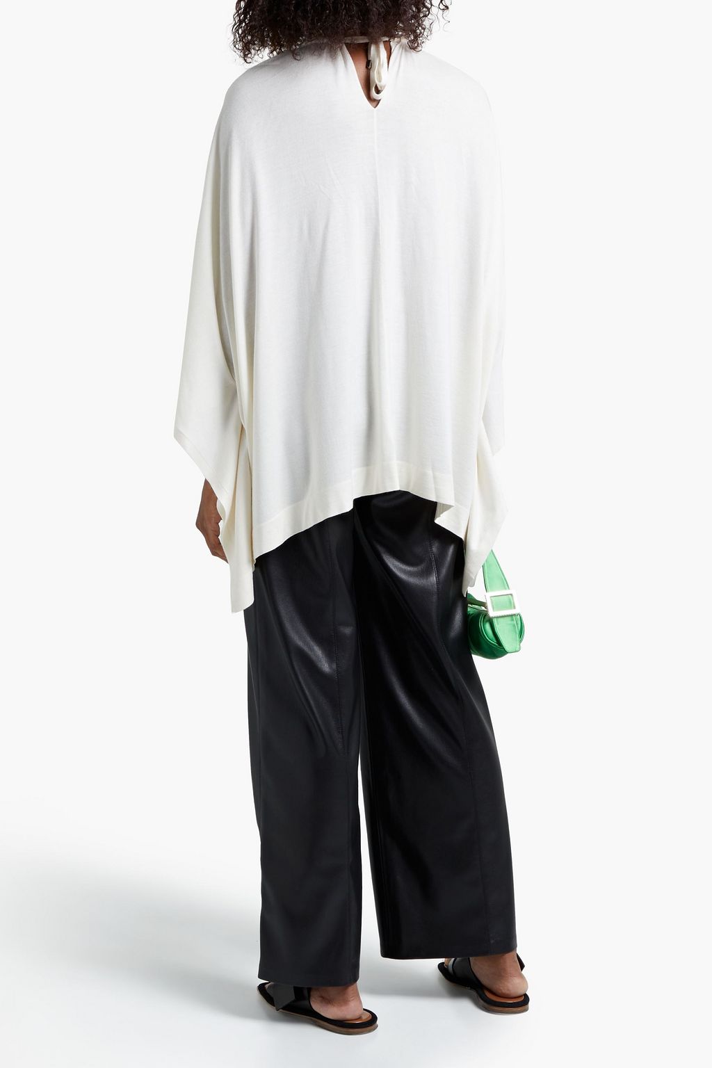 BRUNELLO CUCINELLI Bead-embellished cashmere and silk-blend top
