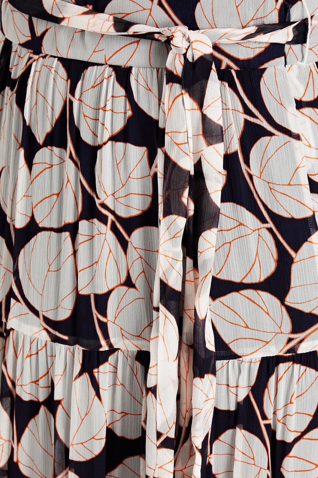 DIANE VON FURSTENBERG Lillian tiered printed crepon maxi skirt