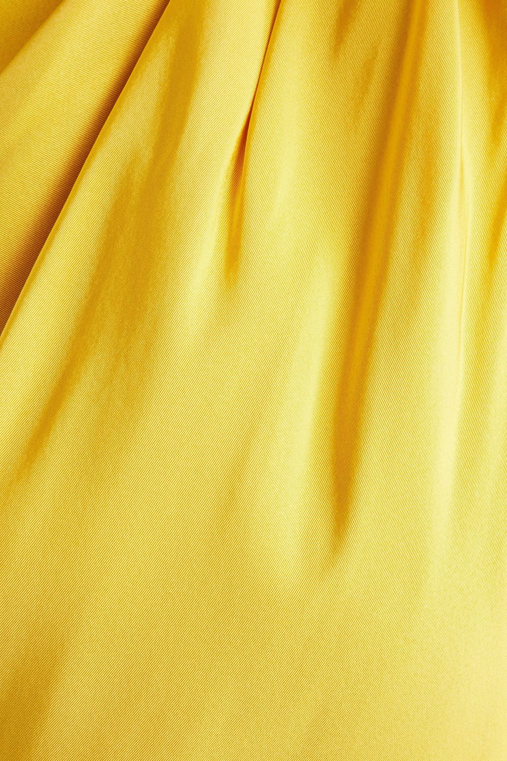 OSCAR DE LA RENTA One-shoulder bow-embellished silk-taffeta dress