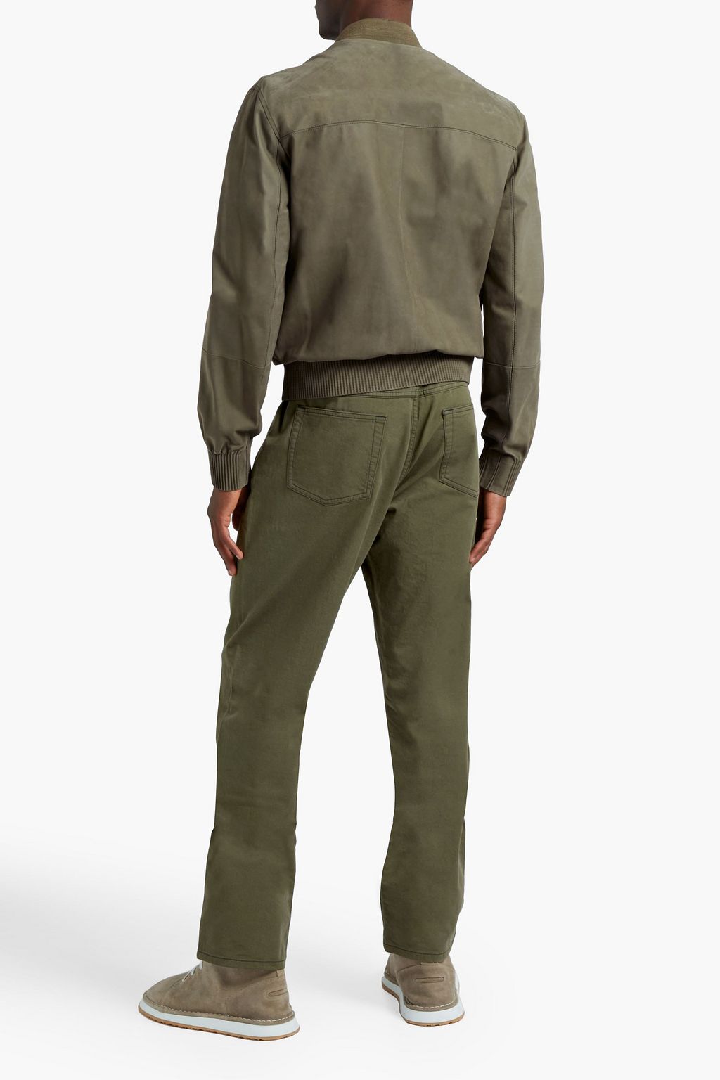 ZEGNA Cotton-blend twill straight-leg pants