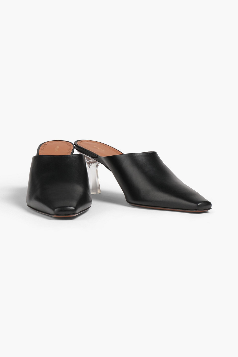 Neous Electra Leather Mules In Black