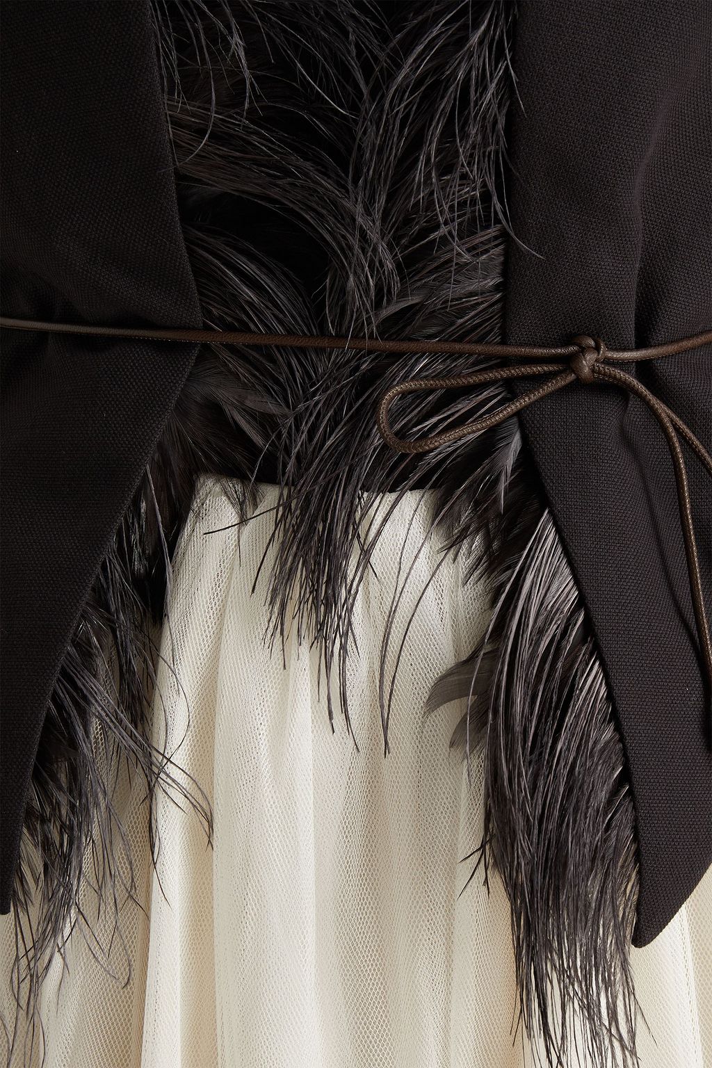 BRUNELLO CUCINELLI Wandelbares, trägerloses Midikleid aus Satin aus Stretch-Seide mit Tülleinsätzen