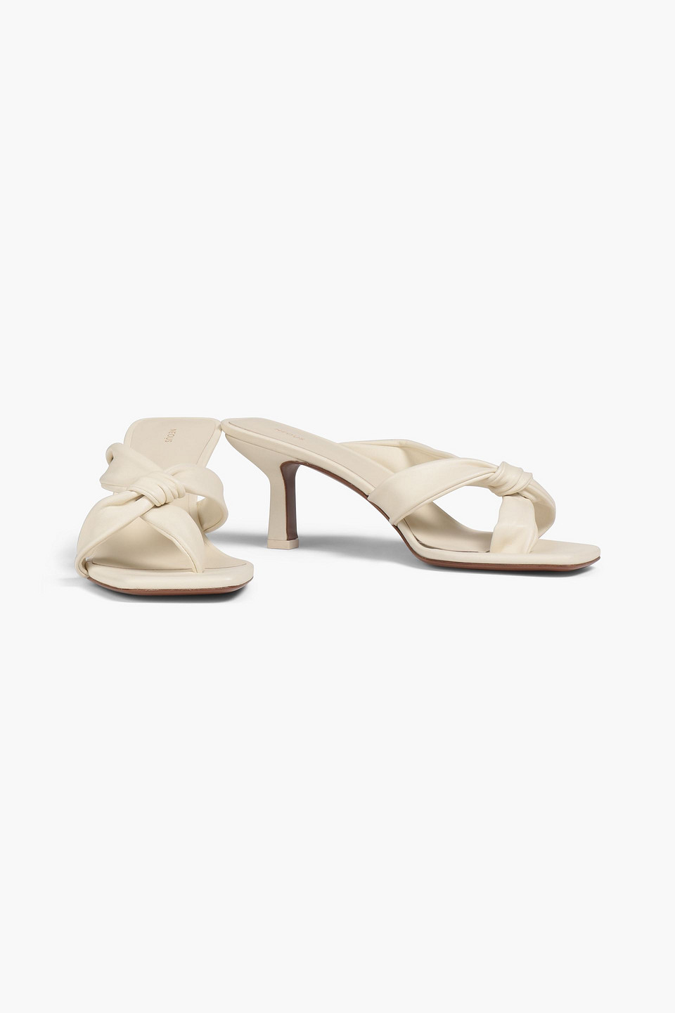 Neous Proxima Twisted Napa Mule Sandals In Cream