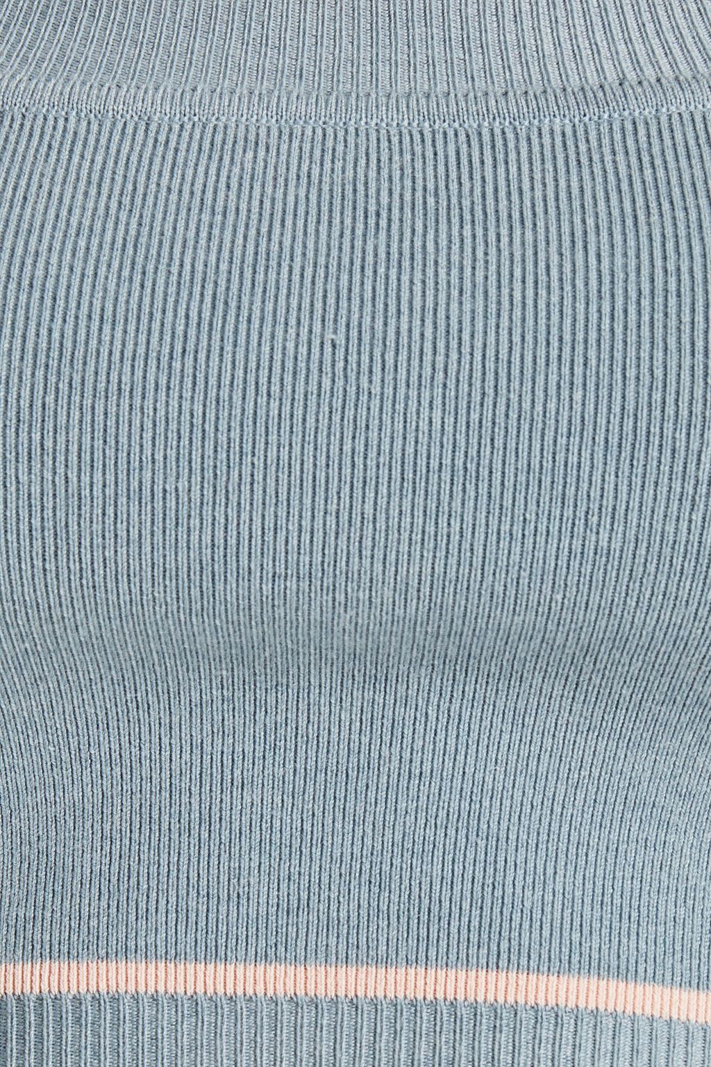 LIVE THE PROCESS Ribbed stretch-knit bra top