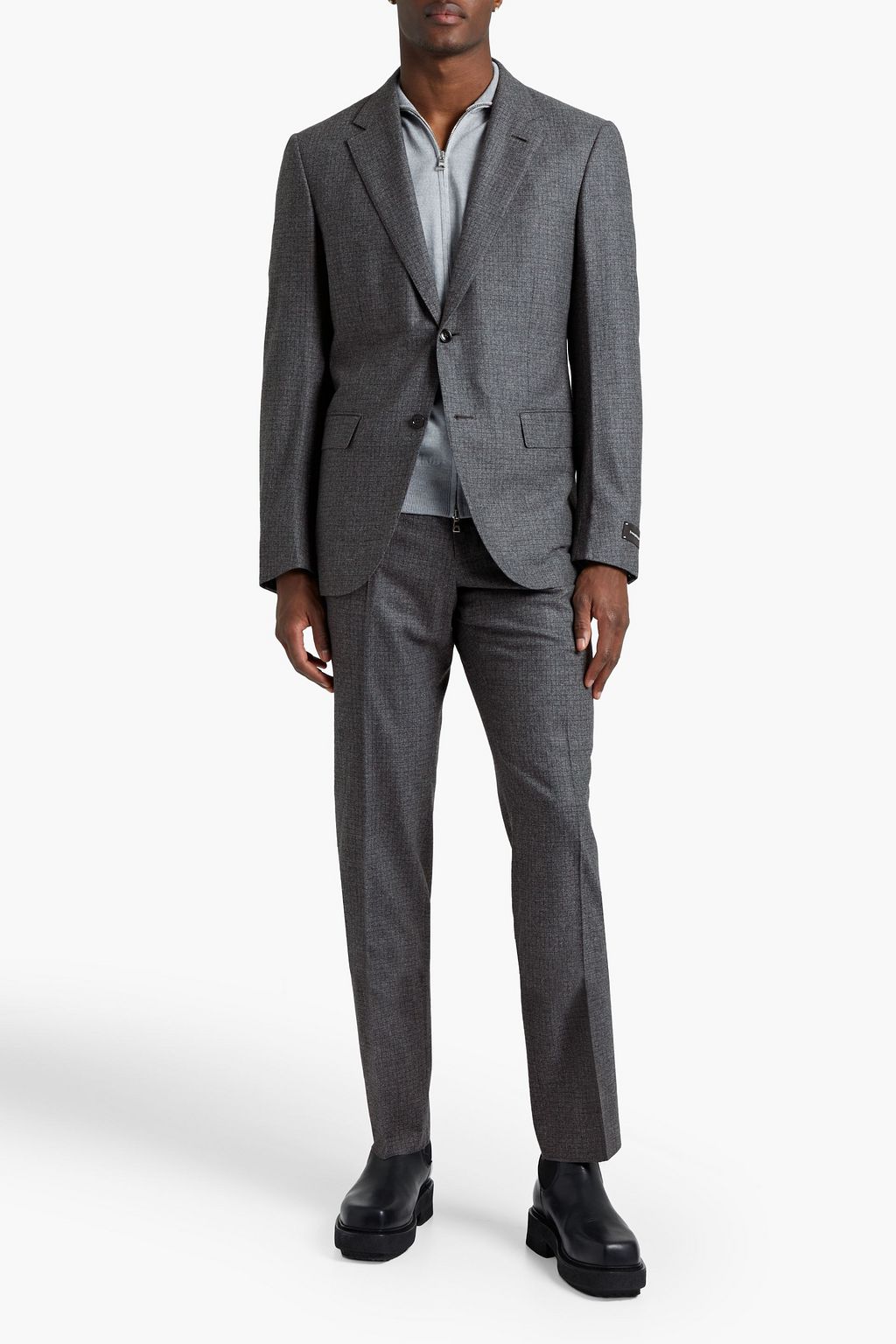 ZEGNA Checked wool, cashmere and silk-blend suit | THE OUTNET