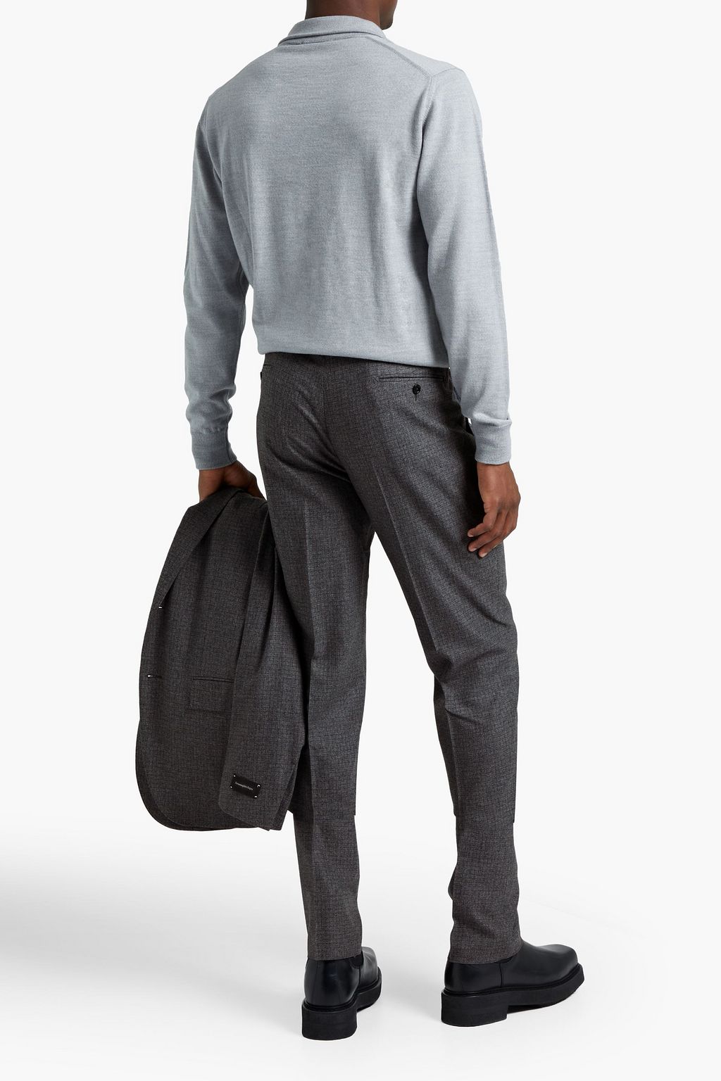 ZEGNA Checked wool, cashmere and silk-blend suit