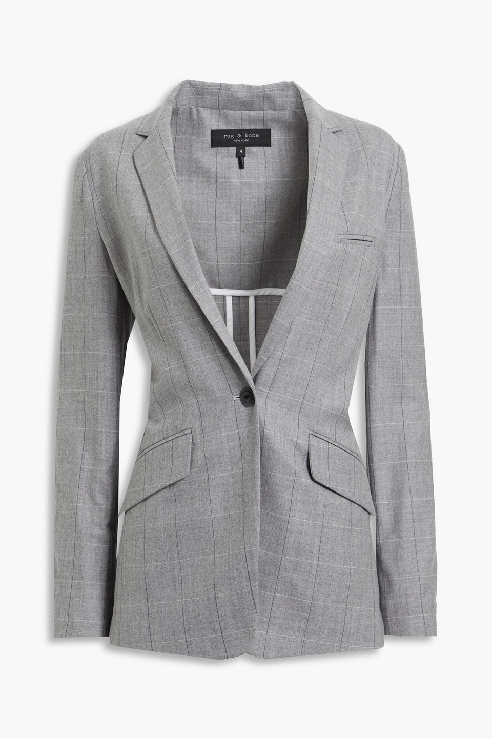 Andre checked wool blazer