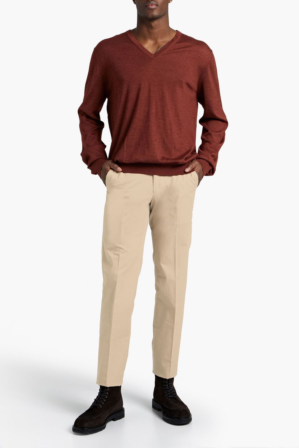 ZEGNA Slim-leg cotton-twill  pants