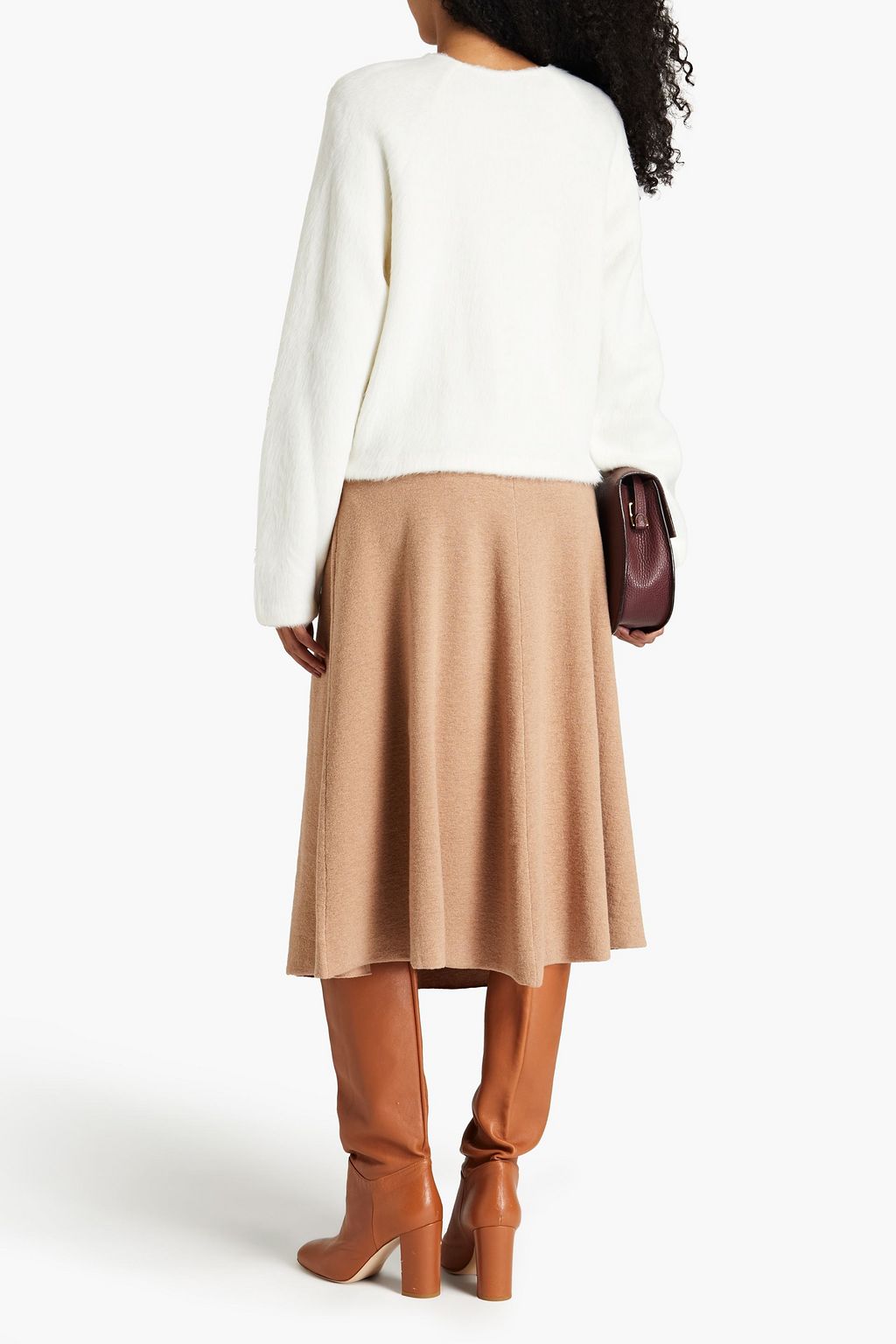 THEORY Mélange faux fur sweatshirt