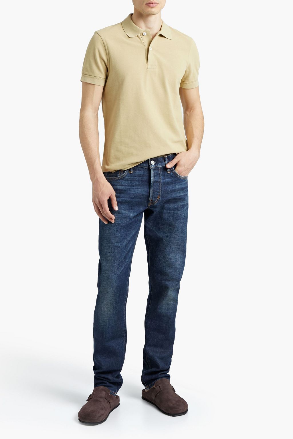 TOM FORD Cotton-piqué polo shirt
