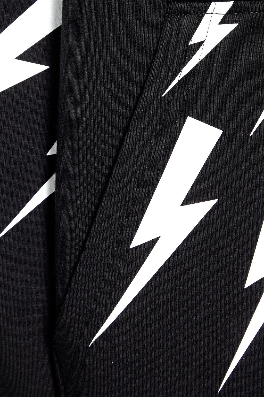 NEIL BARRETT Printed neoprene zip-up hoodie