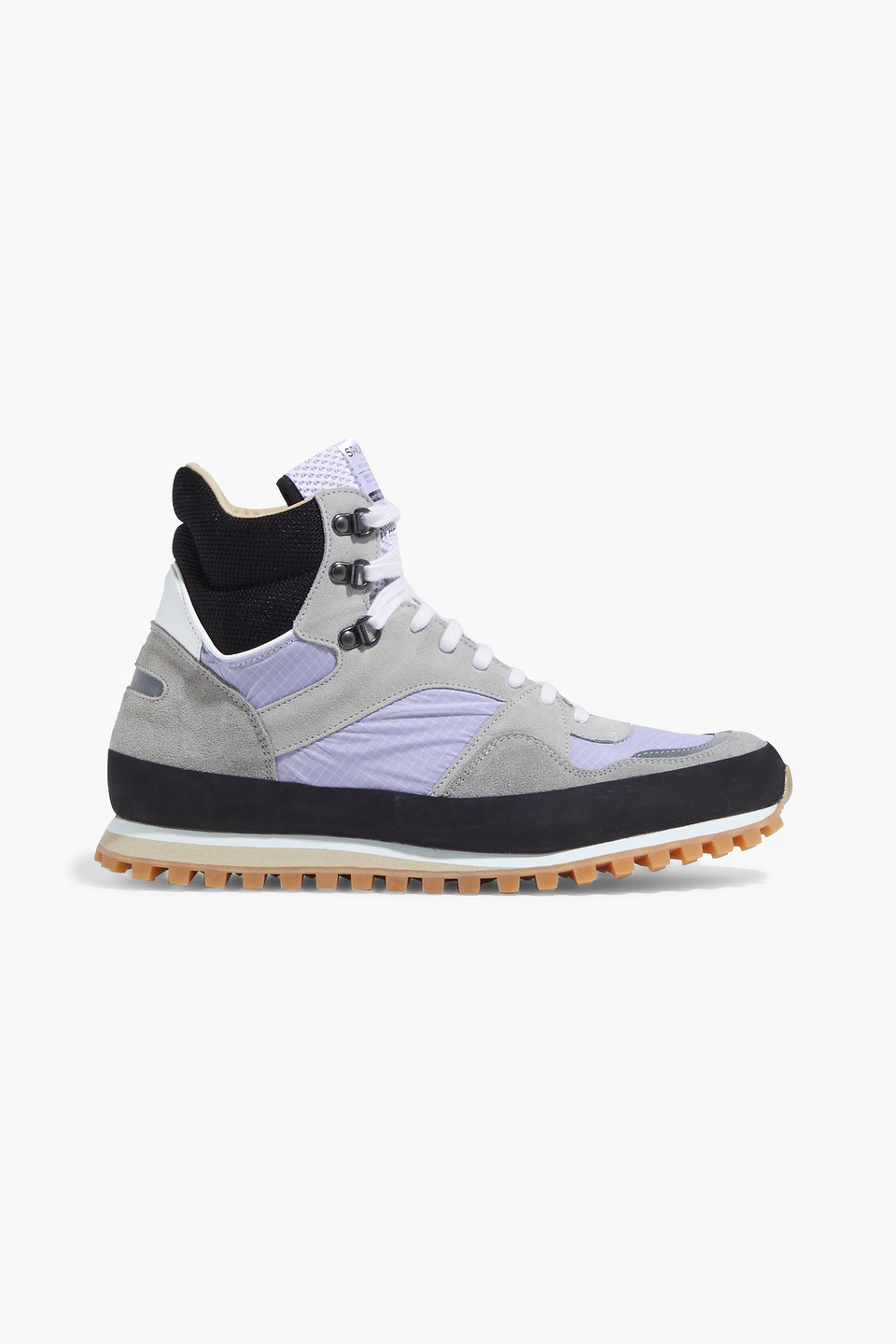 Spalwart Marathon Snow Leather, Suede And Shell High-top Running Sneakers In Multi