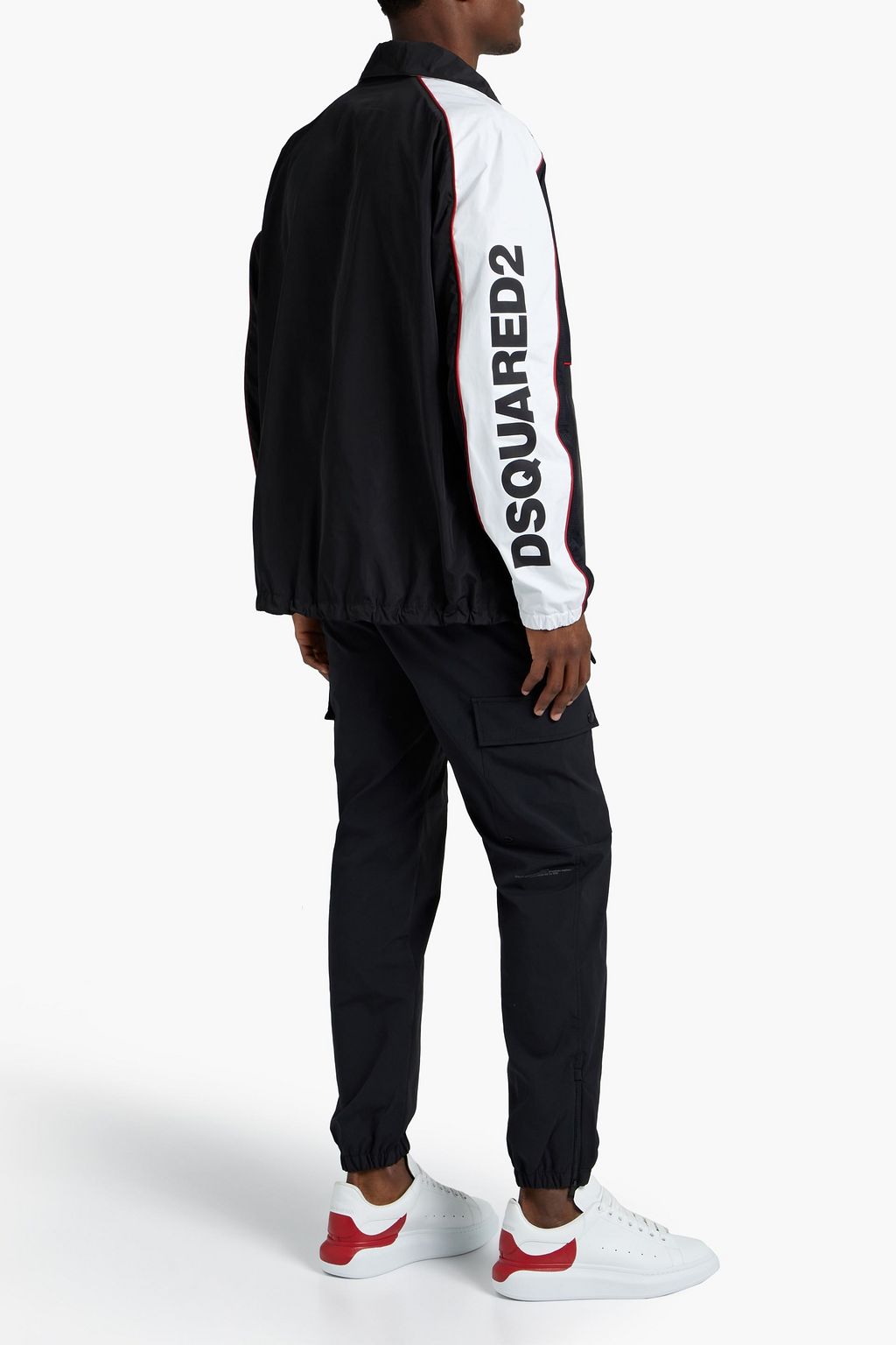 DSQUARED2 Mesh-paneled shell track jacket