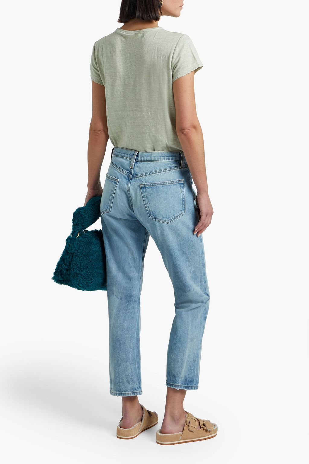 FRAME Le Pixie Slouch halbhohe Jeans mit geradem Bein