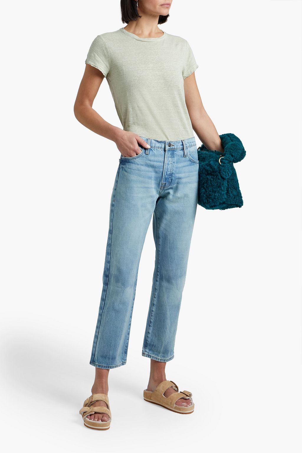 FRAME Le Pixie Slouch halbhohe Jeans mit geradem Bein