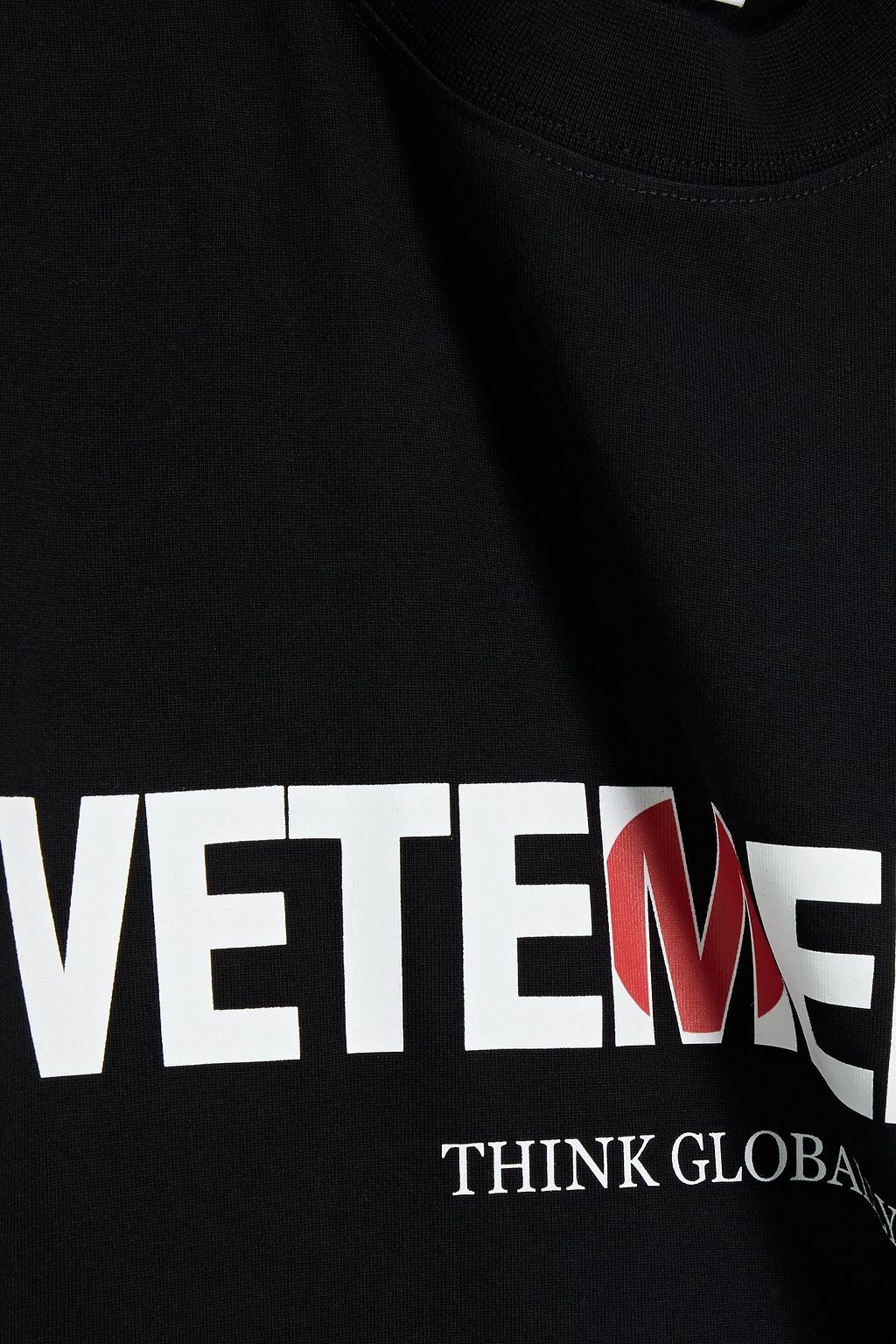 VETEMENTS Japan oversized printed cotton-jersey T-shirt