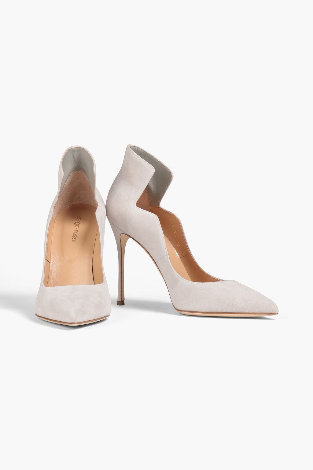 SERGIO ROSSI Godiva Wave 스웨이드 펌프스