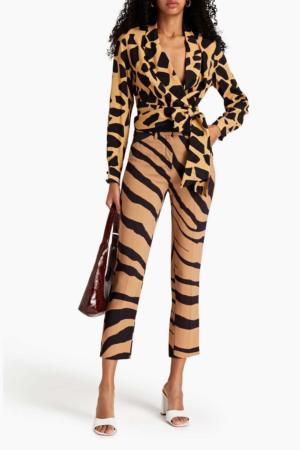 DIANE VON FURSTENBERG Vera printed crepe de chine wrap blouse