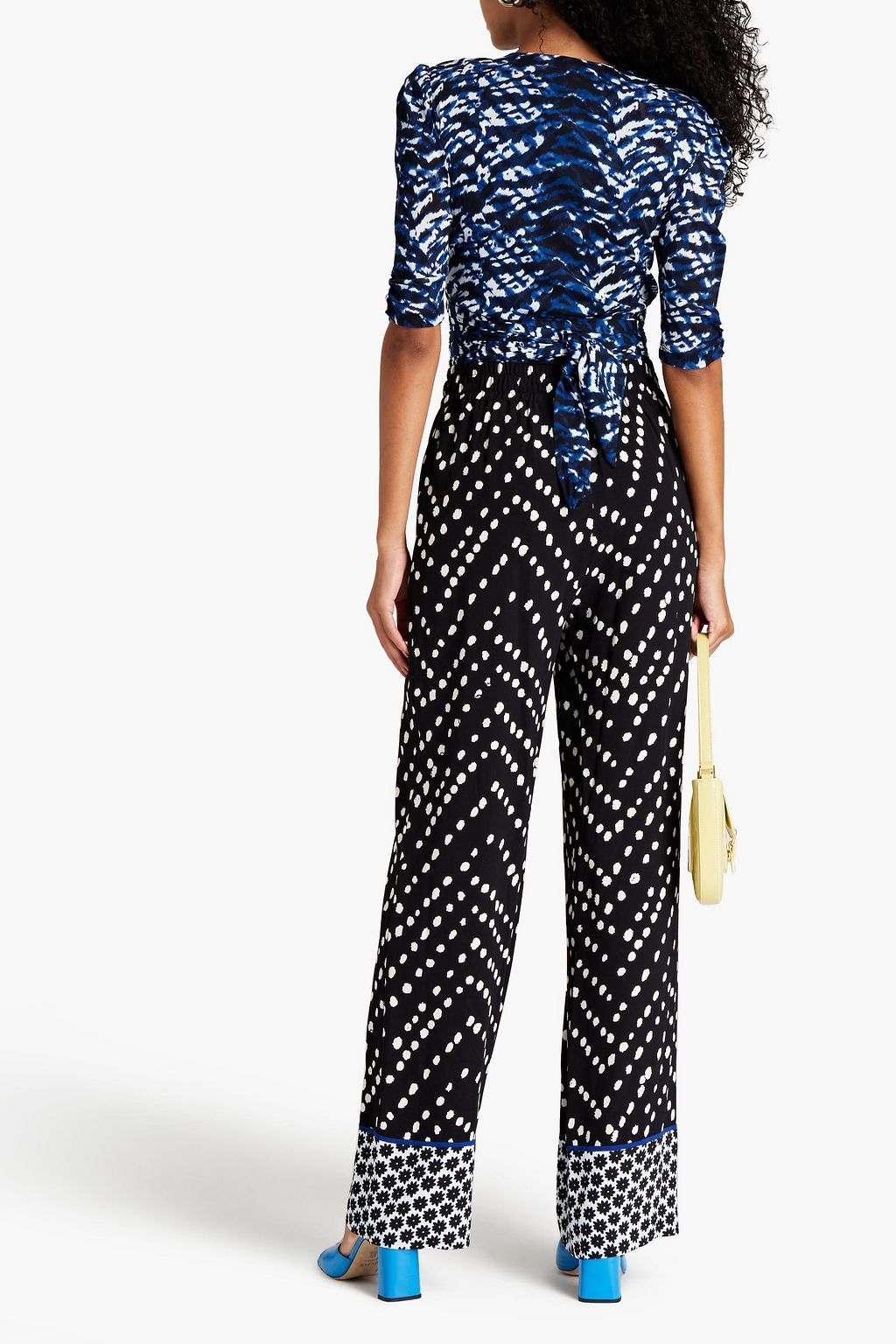 DIANE VON FURSTENBERG Denise polka-dot crepe straight-leg pants