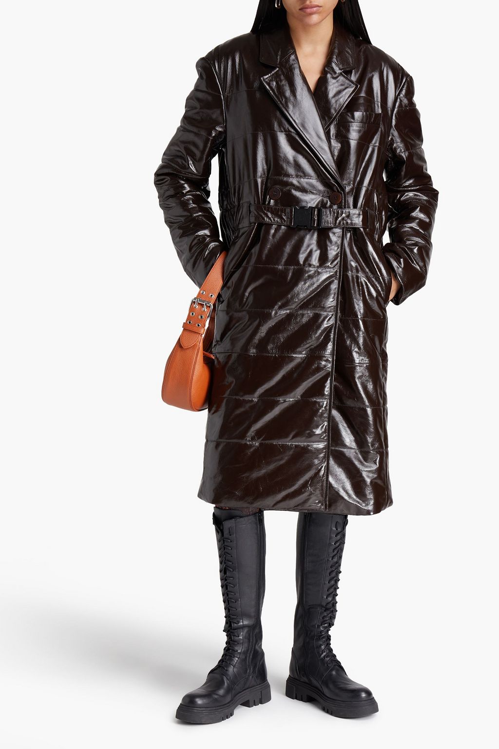REMAIN BIRGER CHRISTENSEN Gia double-breasted quilted leather coat