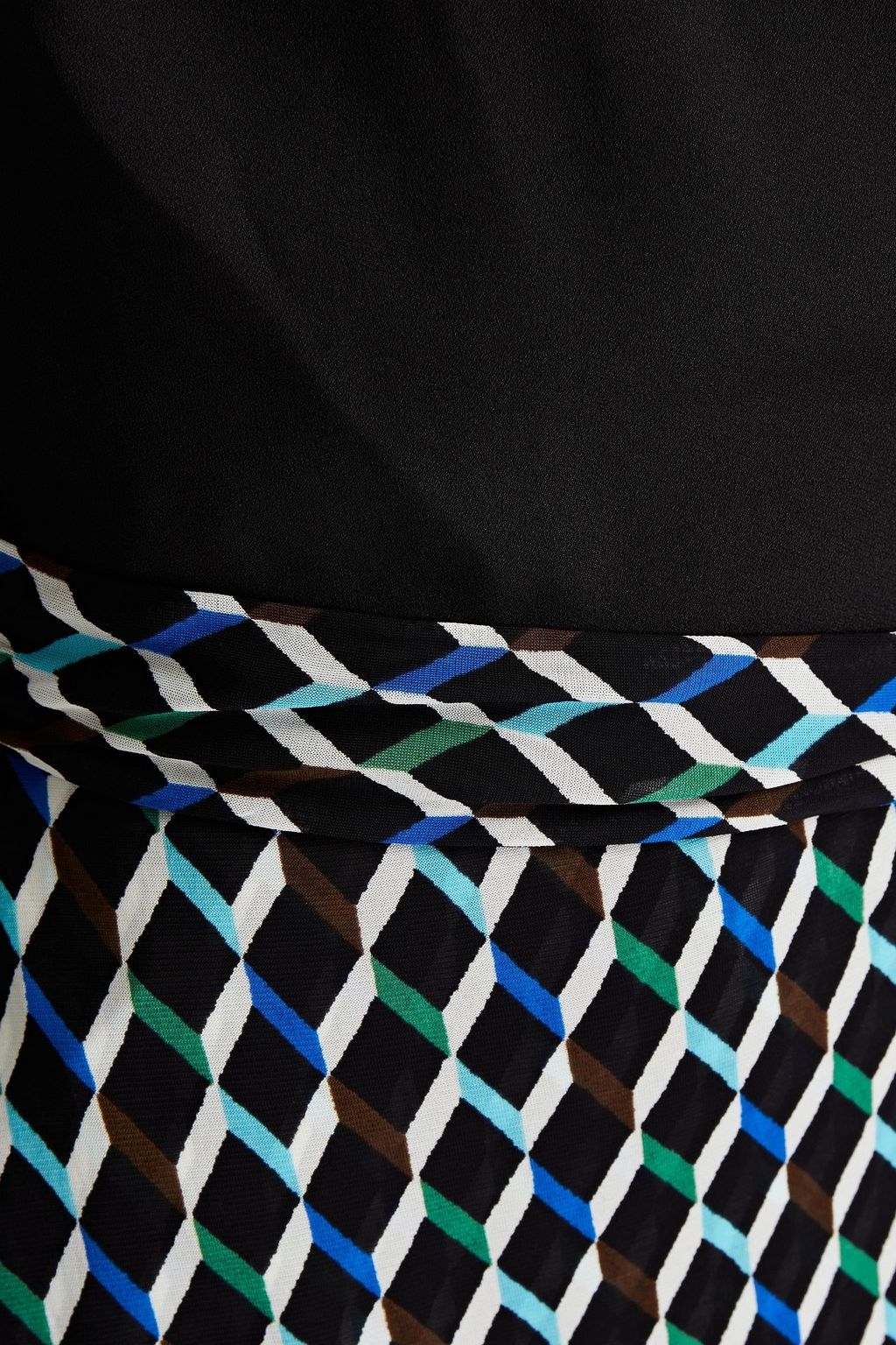 DIANE VON FURSTENBERG Caroline Midikleid aus Jersey mit Print und Einsätzen aus Crêpe de Chine