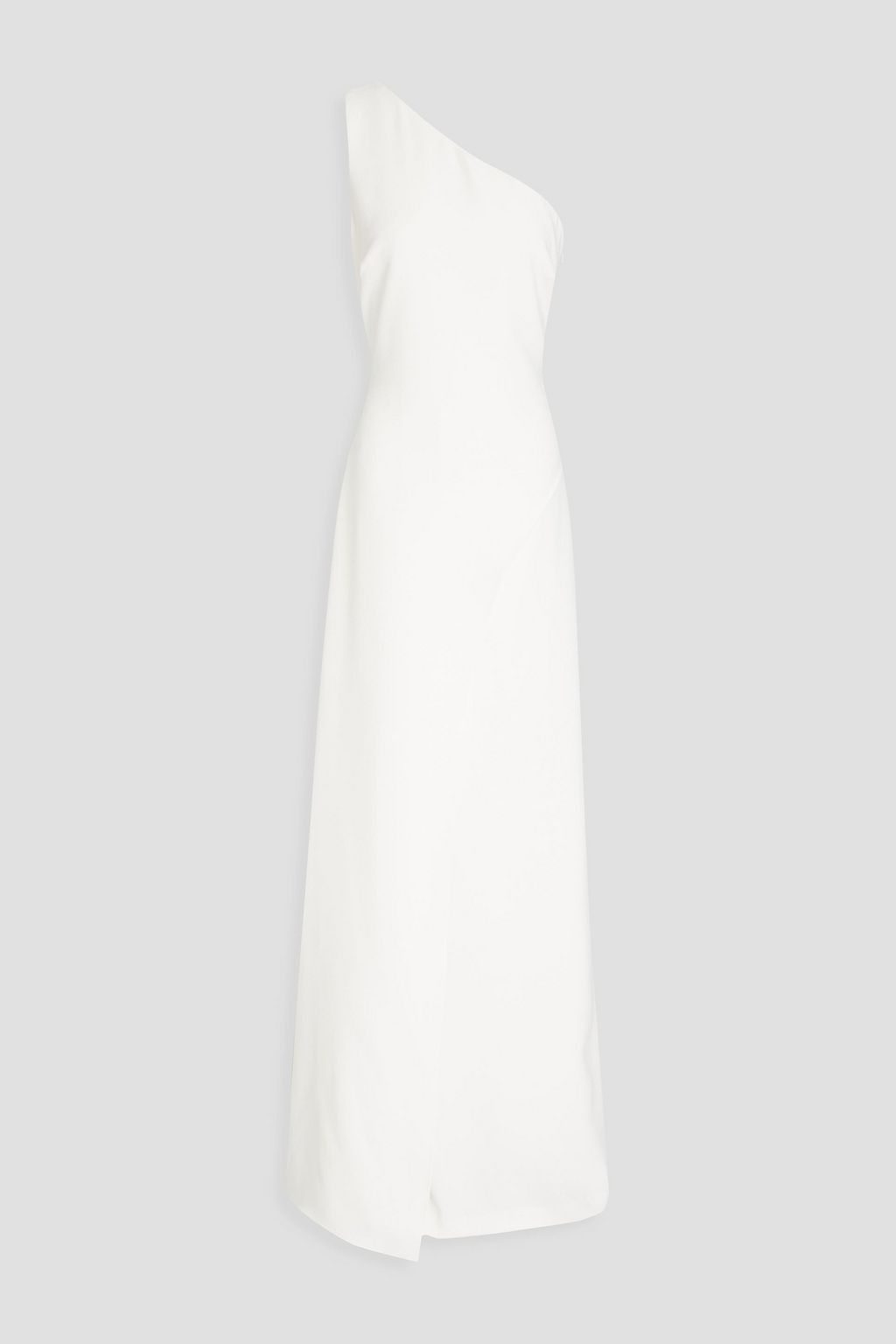 White Daytona one-shoulder crepe gown 