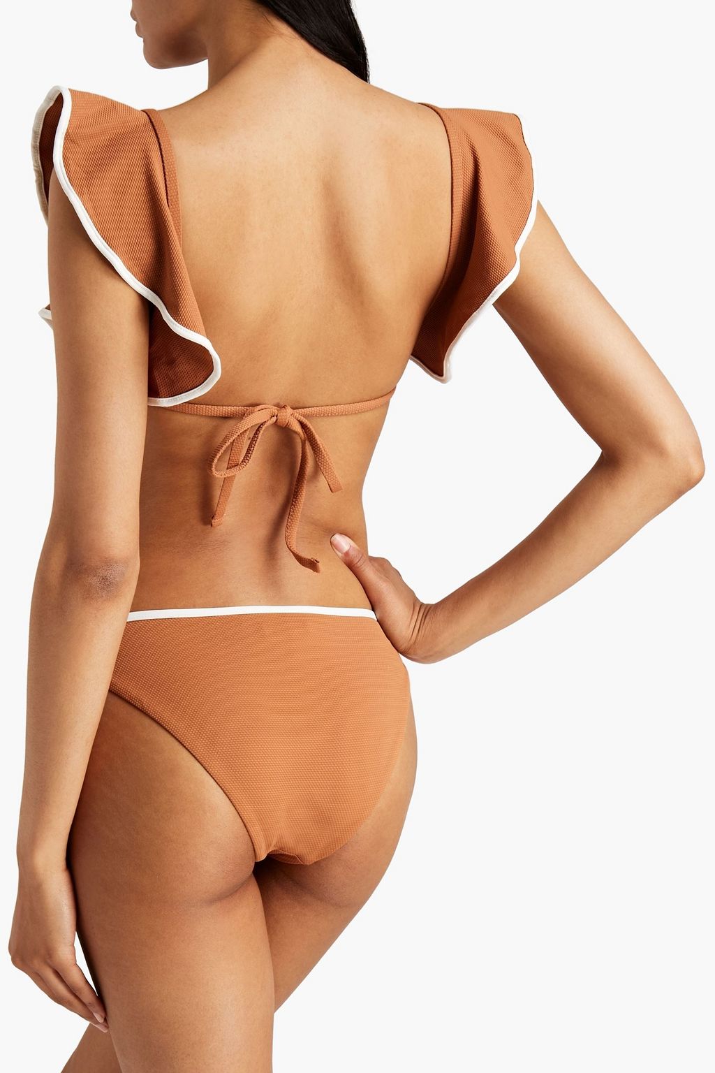 EBERJEY Dree tief sitzendes Bikini-Höschen aus Stretch-Piqué