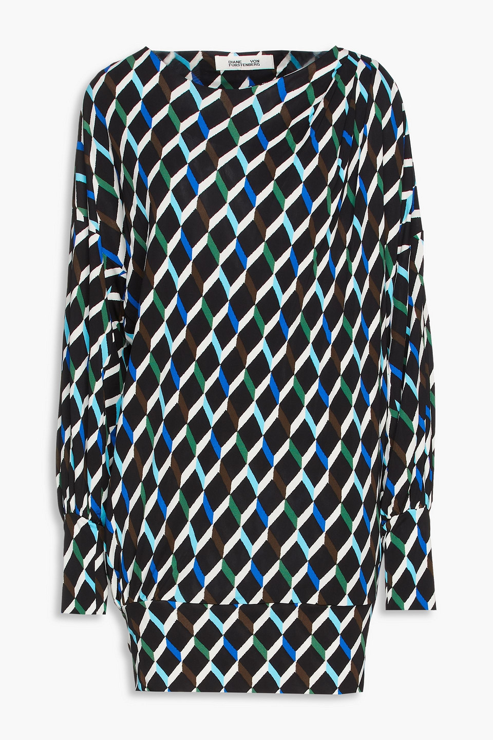 Reese gathered printed jersey dress