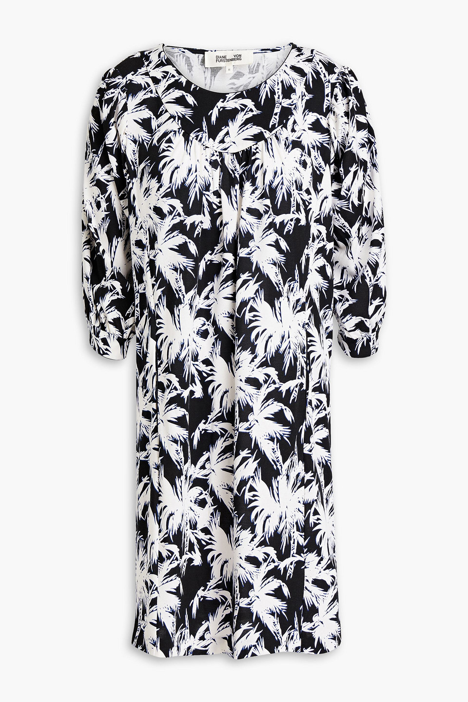 Noelle printed cotton and silk-blend jersey mini dress