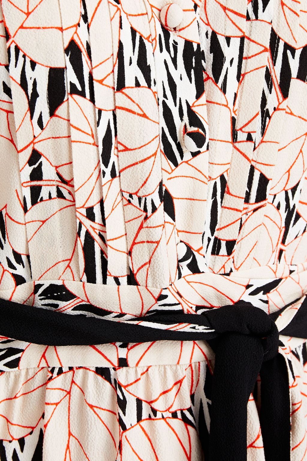 DIANE VON FURSTENBERG Christina pintucked printed crepe wrap dress