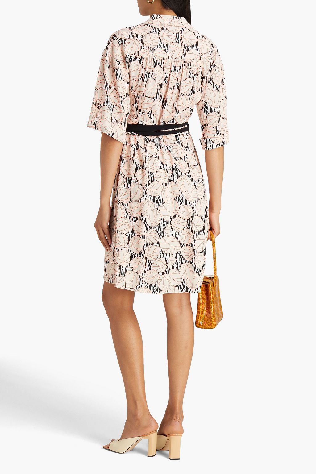 DIANE VON FURSTENBERG Christina pintucked printed crepe wrap dress
