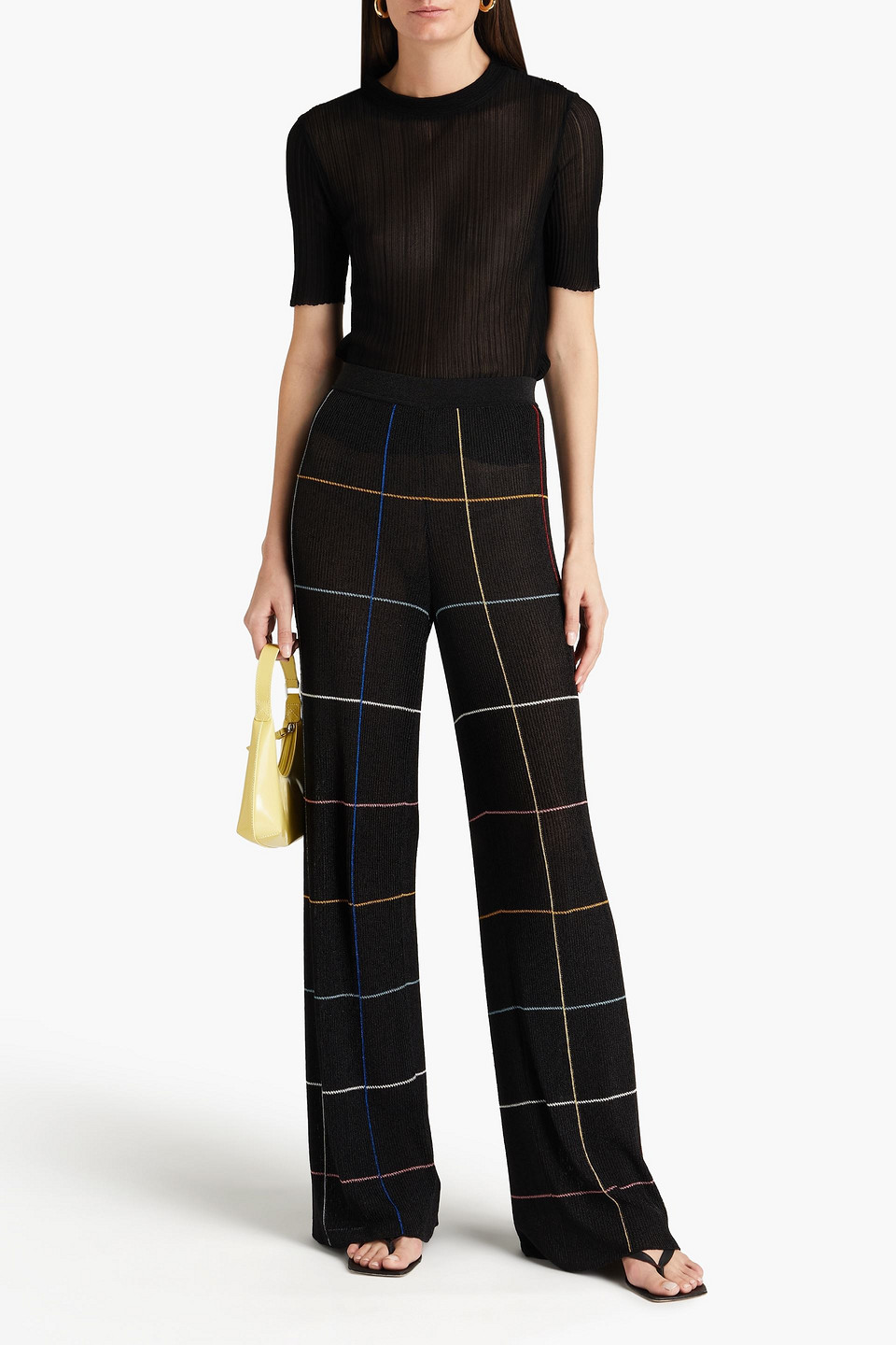 Missoni Plissé Cotton-blend Top In Black