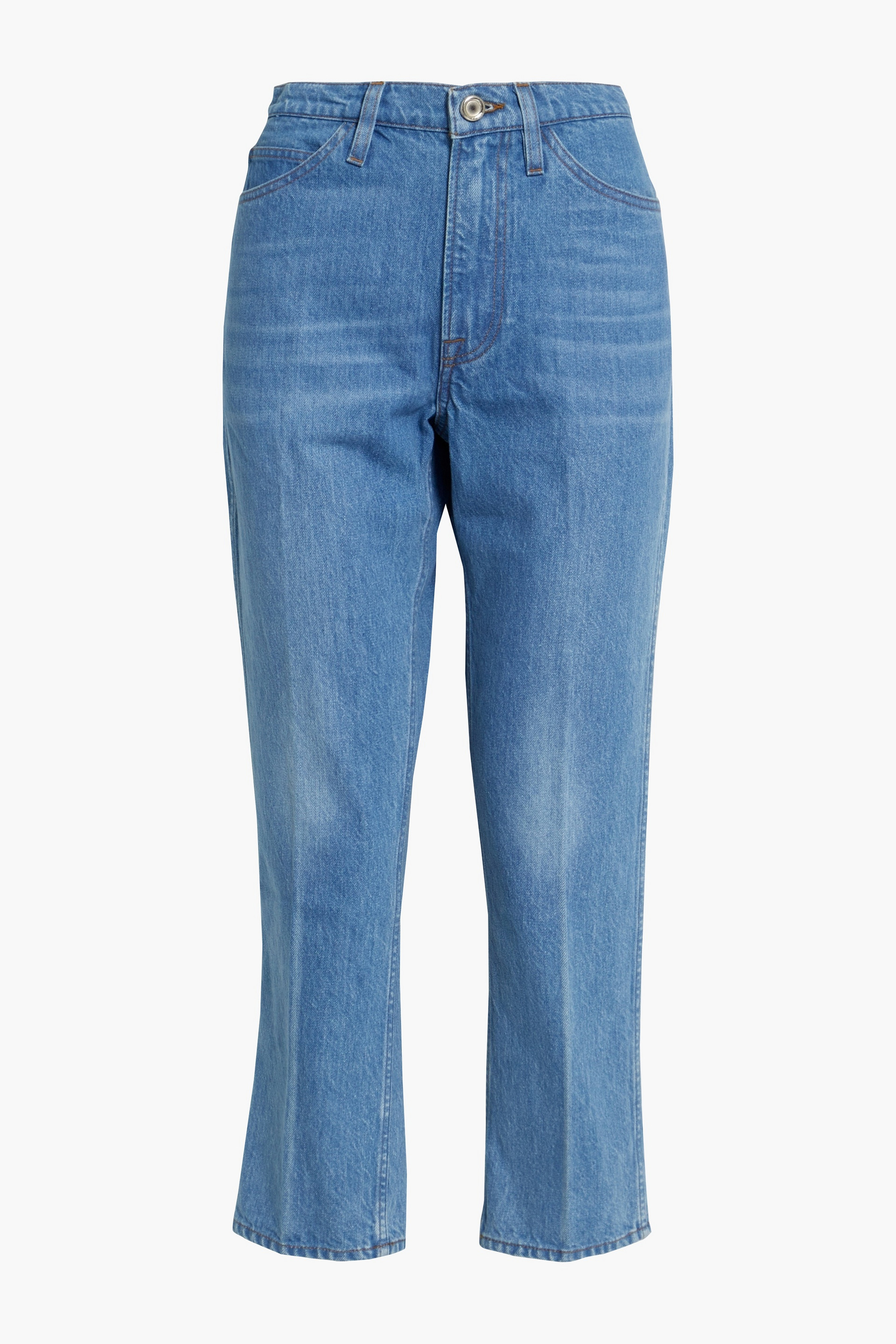 FRAME Le Pixie cropped mid-rise straight-leg jeans thumbnail